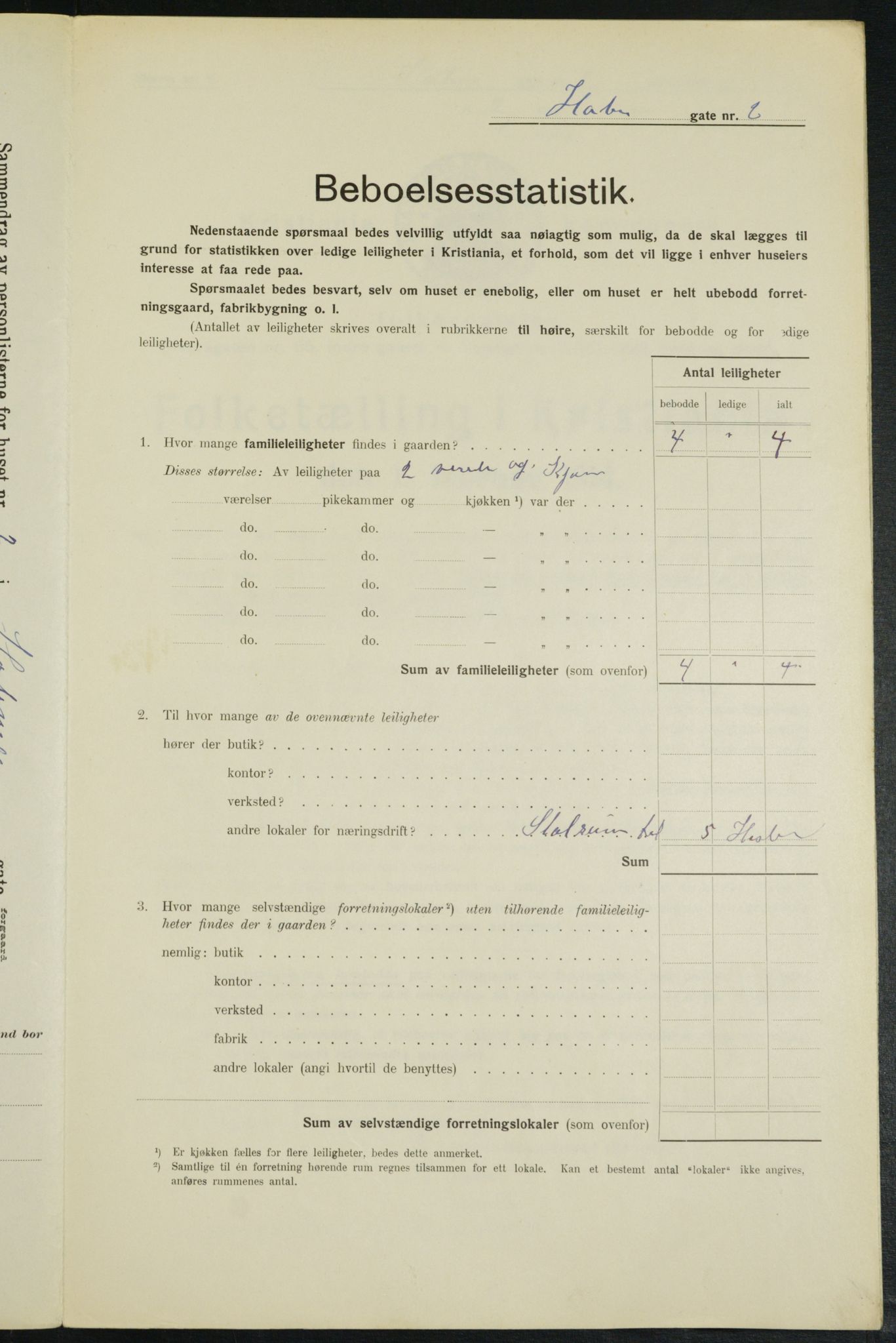 OBA, Municipal Census 1914 for Kristiania, 1914, p. 41458