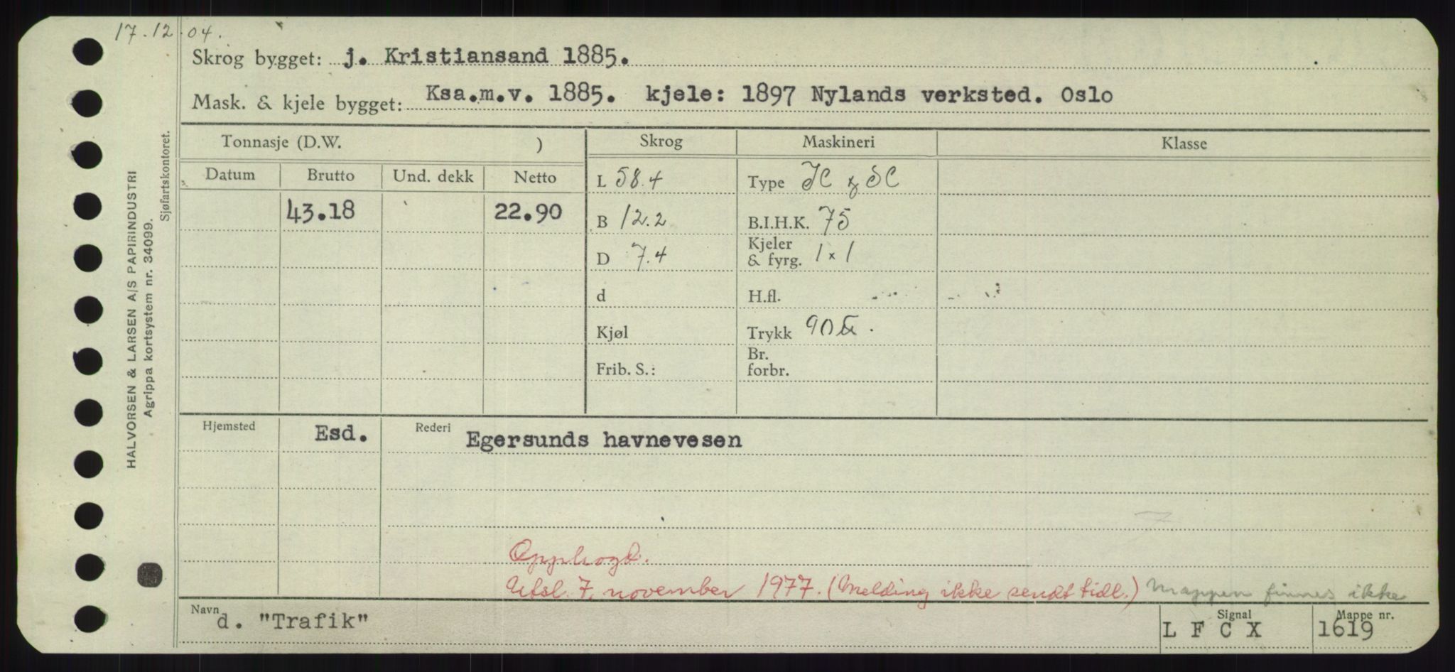 Sjøfartsdirektoratet med forløpere, Skipsmålingen, RA/S-1627/H/Hd/L0039: Fartøy, Ti-Tø, p. 467