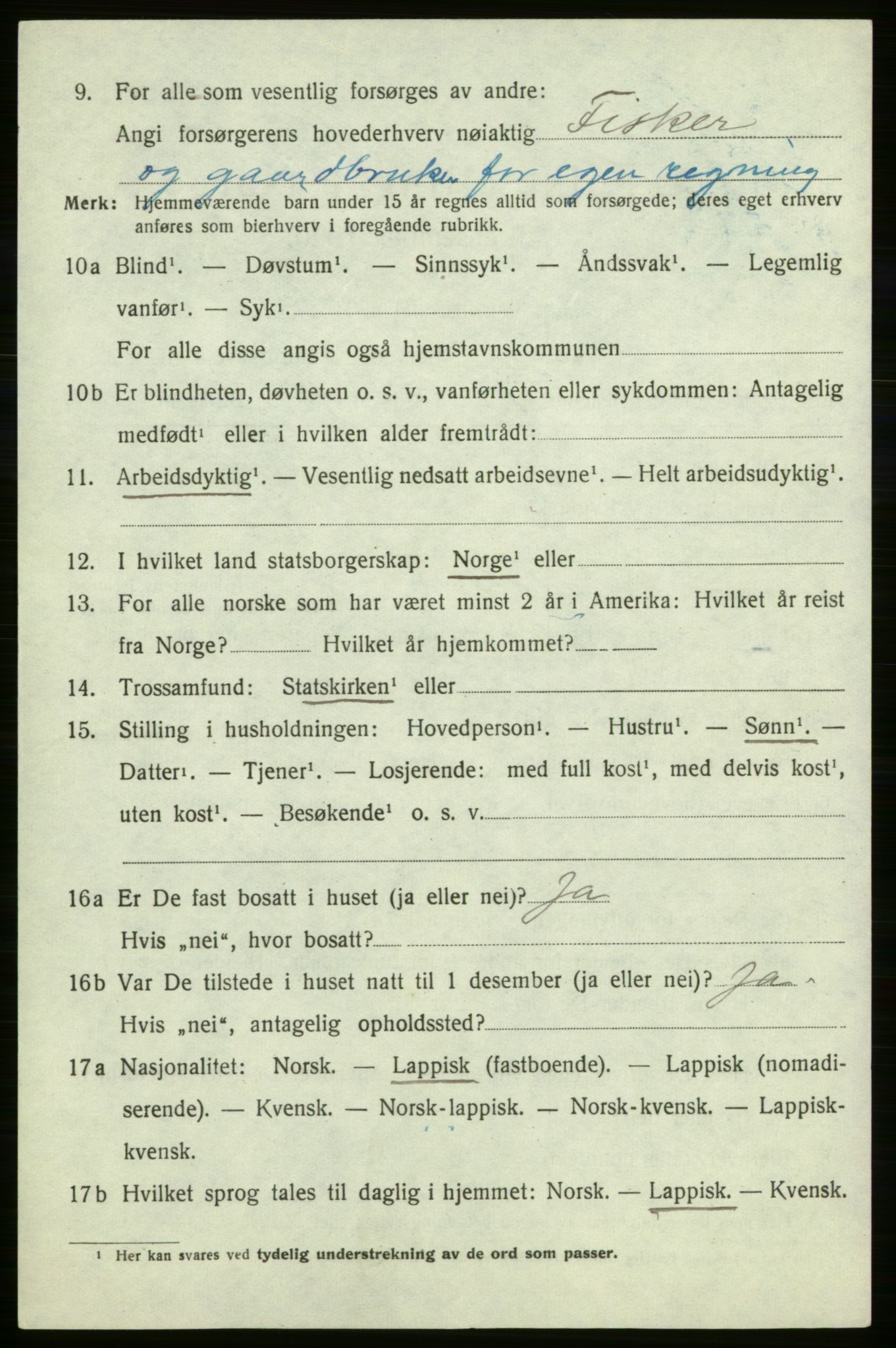 SATØ, 1920 census for , 1920, p. 955