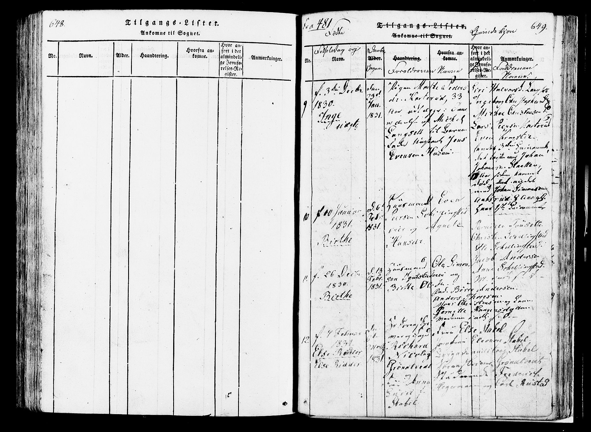 Løten prestekontor, AV/SAH-PREST-022/K/Ka/L0005: Parish register (official) no. 5, 1814-1832, p. 648-649