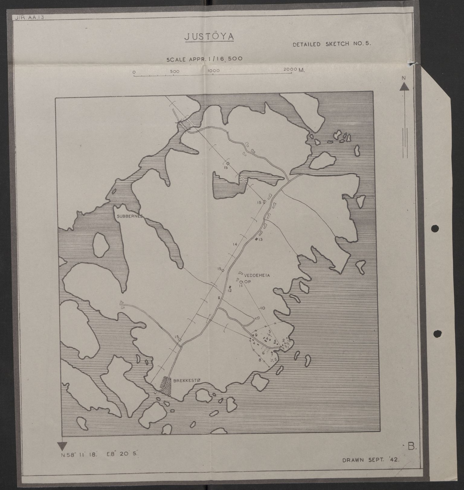 Forsvaret, Forsvarets overkommando II, AV/RA-RAFA-3915/D/Dd/L0002: Aust-Agder fylke, 1942-1944, p. 22