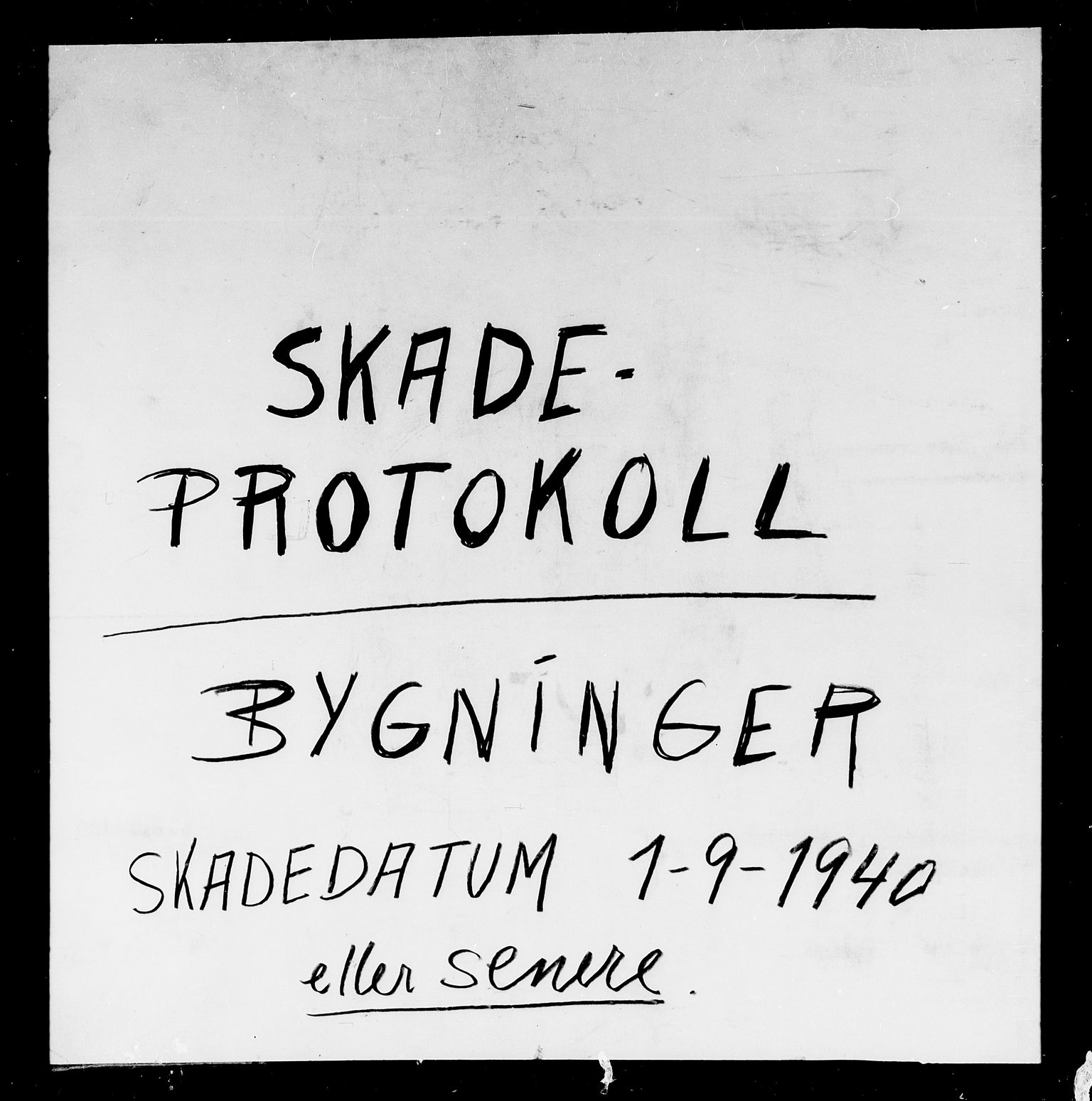 Krigsskadetrygdene for bygninger og løsøre, AV/RA-S-1548/V/L0035: Bygning, branntrygdet., 1940-1945