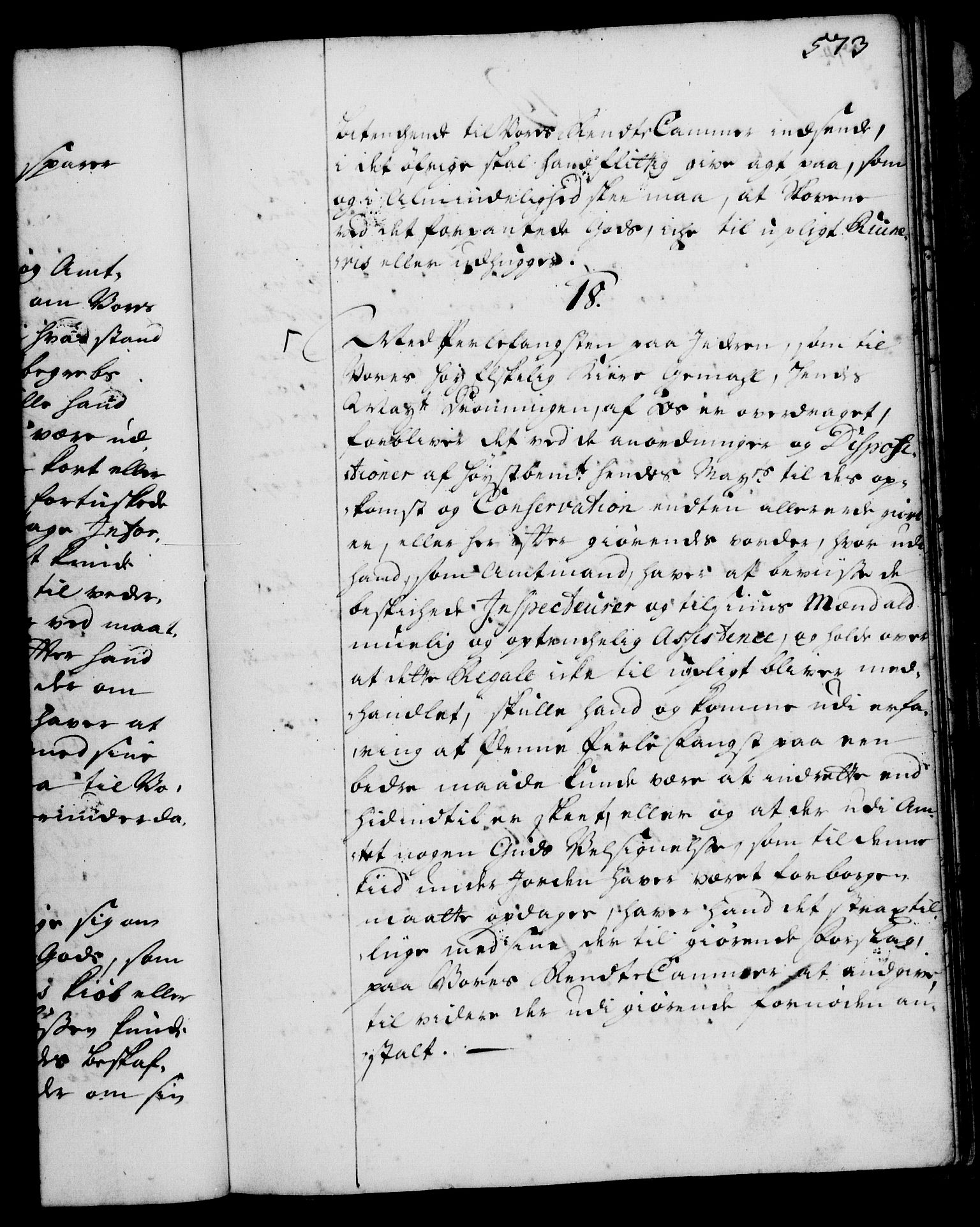 Rentekammeret, Kammerkanselliet, AV/RA-EA-3111/G/Gg/Ggi/L0001: Norsk instruksjonsprotokoll med register (merket RK 53.34), 1720-1729, p. 573