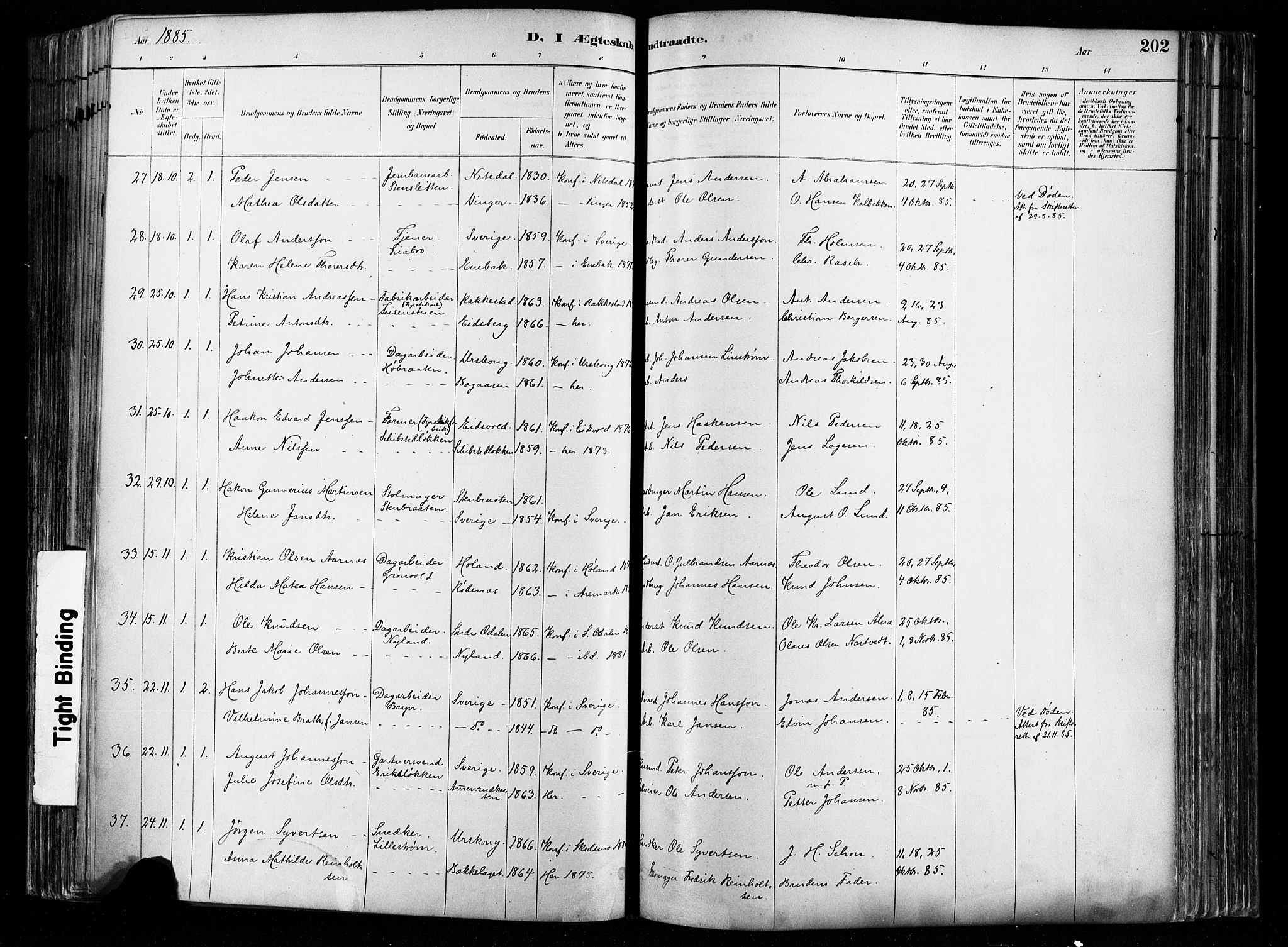 Østre Aker prestekontor Kirkebøker, AV/SAO-A-10840/F/Fa/L0008: Parish register (official) no. I 8, 1883-1894, p. 202