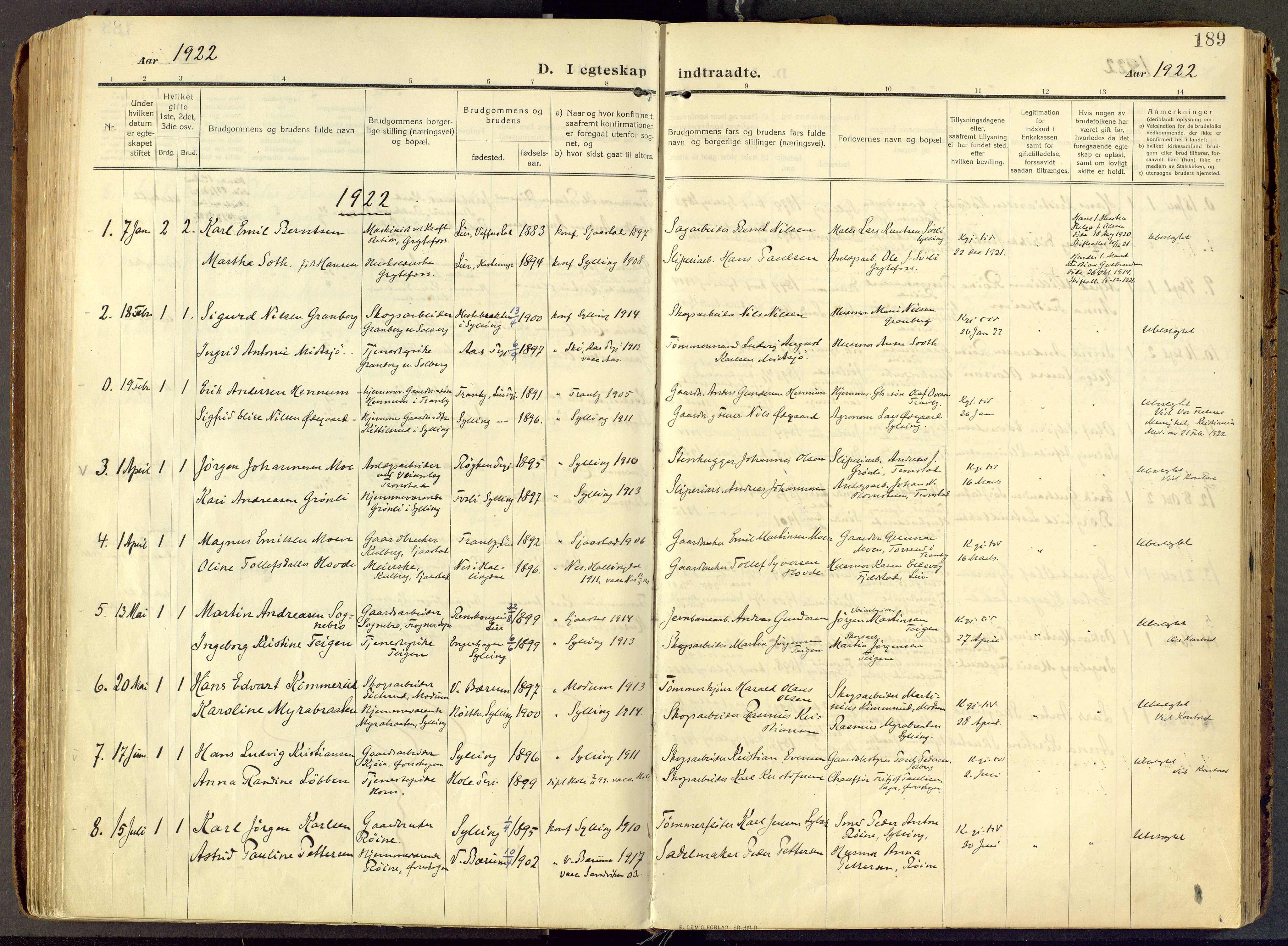 Parish register (official) no. III 1, 1910-1936, p. 189