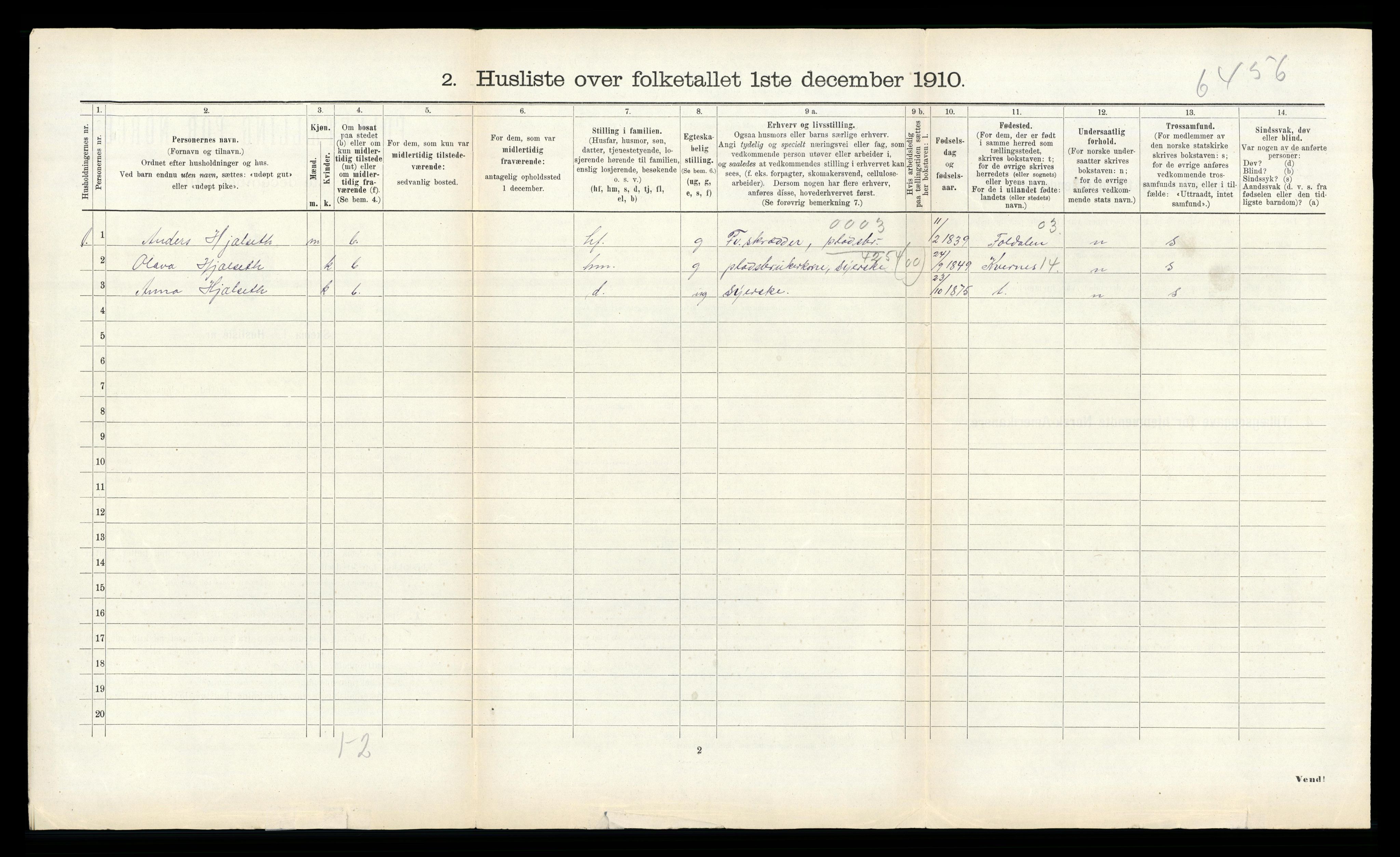 RA, 1910 census for Bolsøy, 1910, p. 566