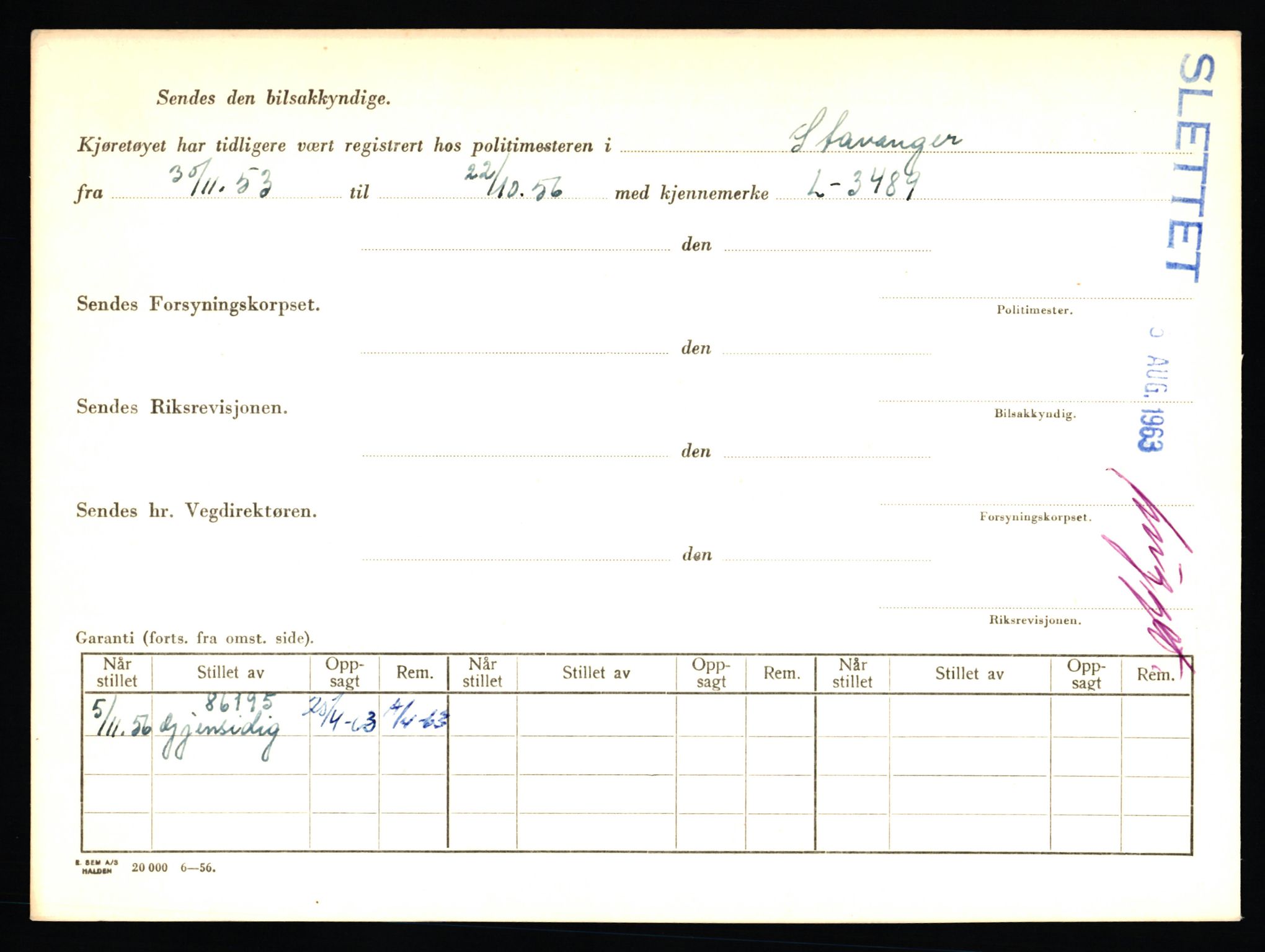 Stavanger trafikkstasjon, AV/SAST-A-101942/0/F/L0020: L-11000 - L-11499, 1930-1971, p. 76