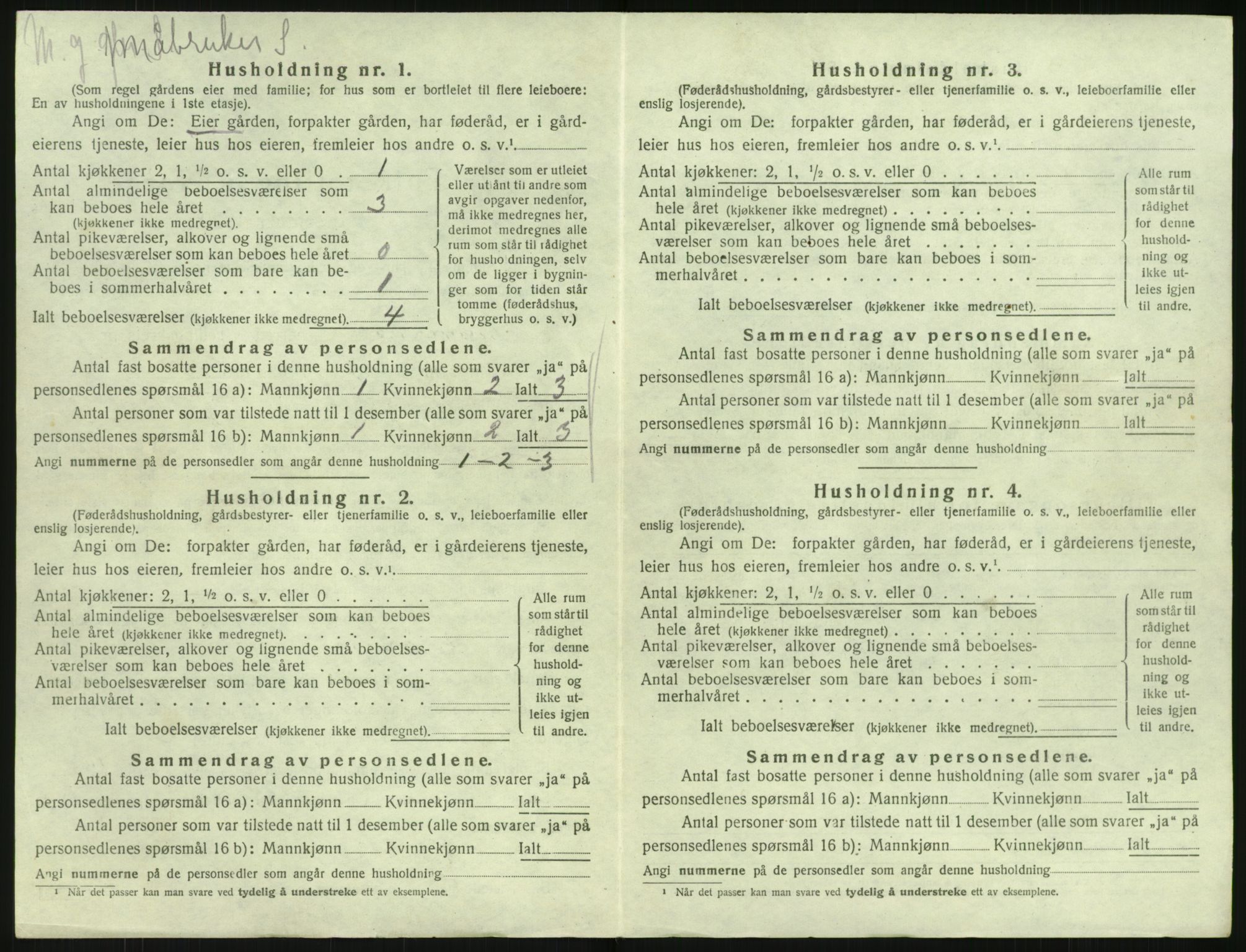 SAK, 1920 census for Søndeled, 1920, p. 1090