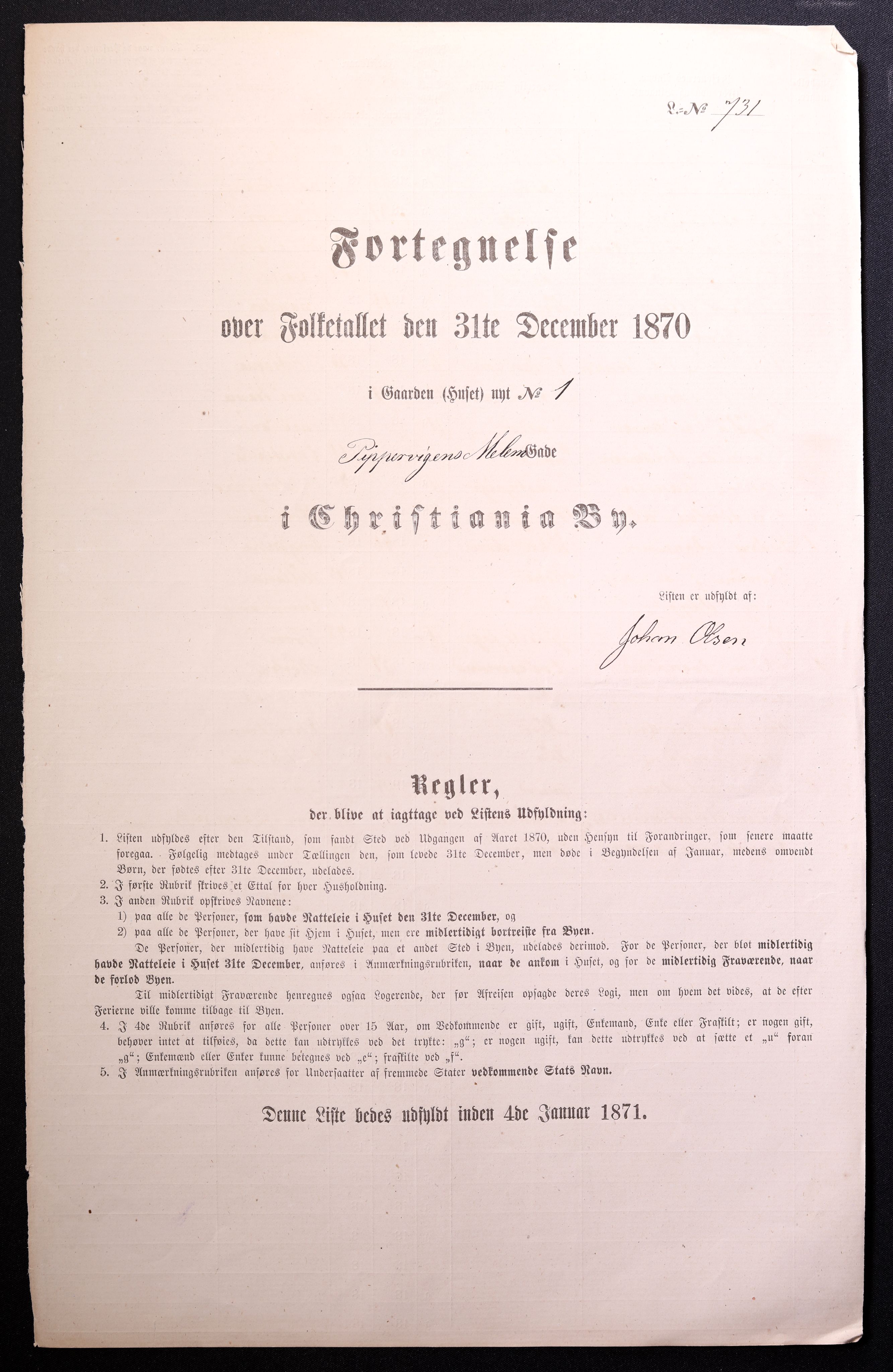 RA, 1870 census for 0301 Kristiania, 1870, p. 2248