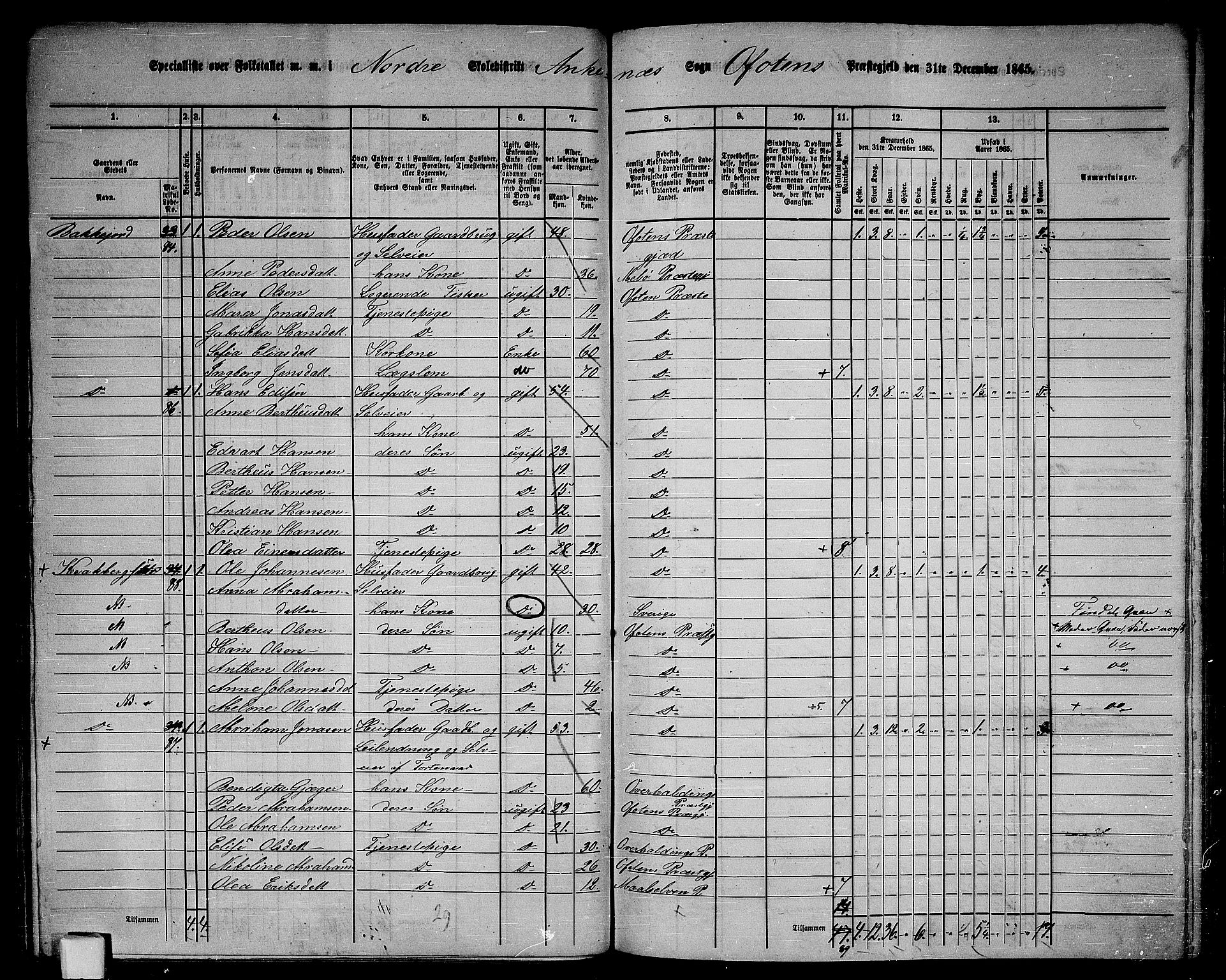 RA, 1865 census for Ofoten, 1865, p. 103