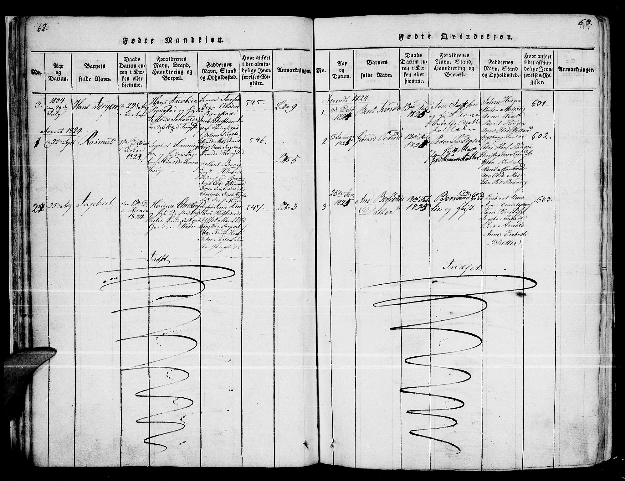 Kvikne prestekontor, AV/SAH-PREST-064/H/Ha/Haa/L0004: Parish register (official) no. 4, 1815-1840, p. 62-63