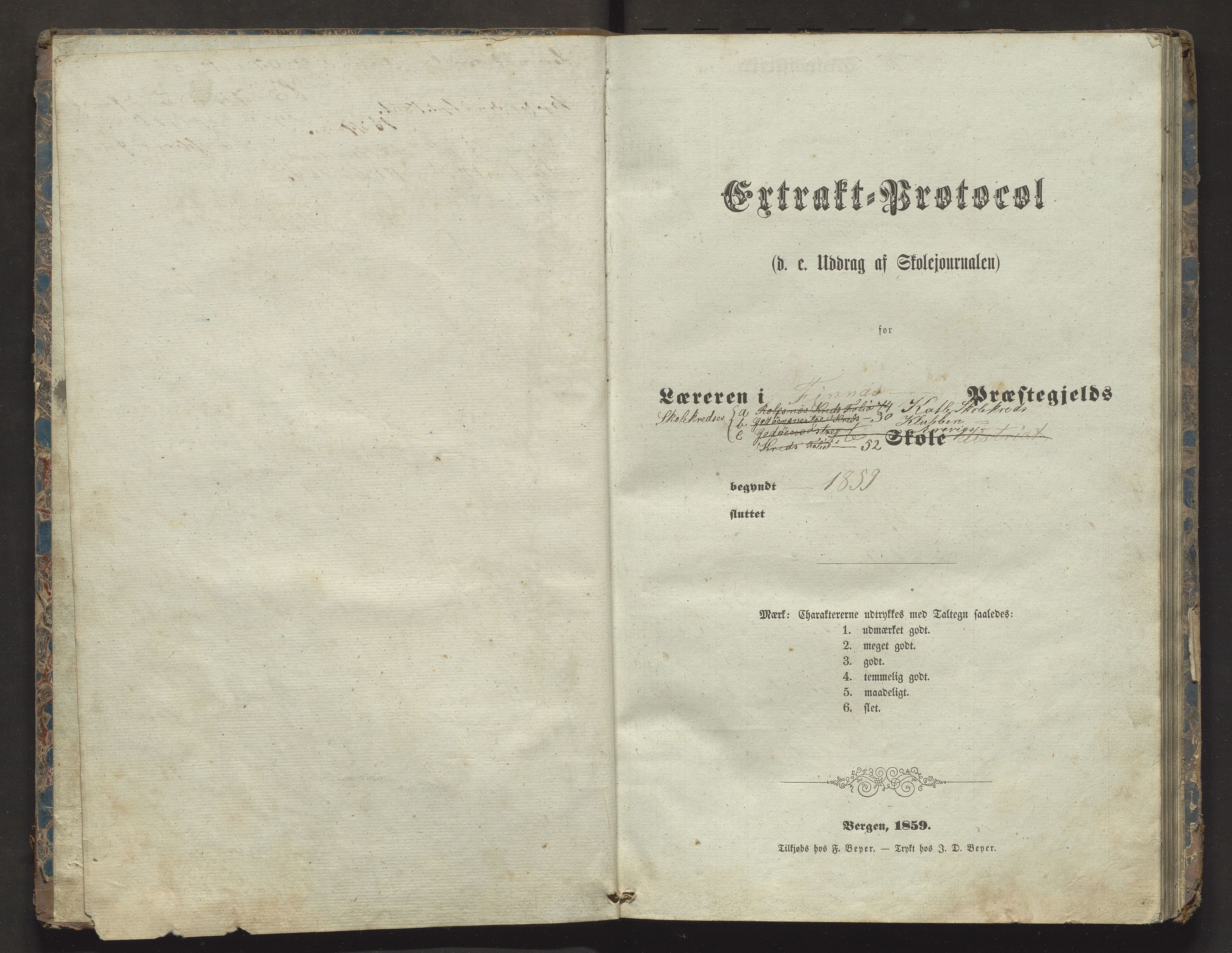 Bremnes kommune. Barneskulane, IKAH/1220-231/F/Fb/L0003: Skuleprotokoll for Rolfsnes, Katla, Erevik, Klubben skular, 1859-1869