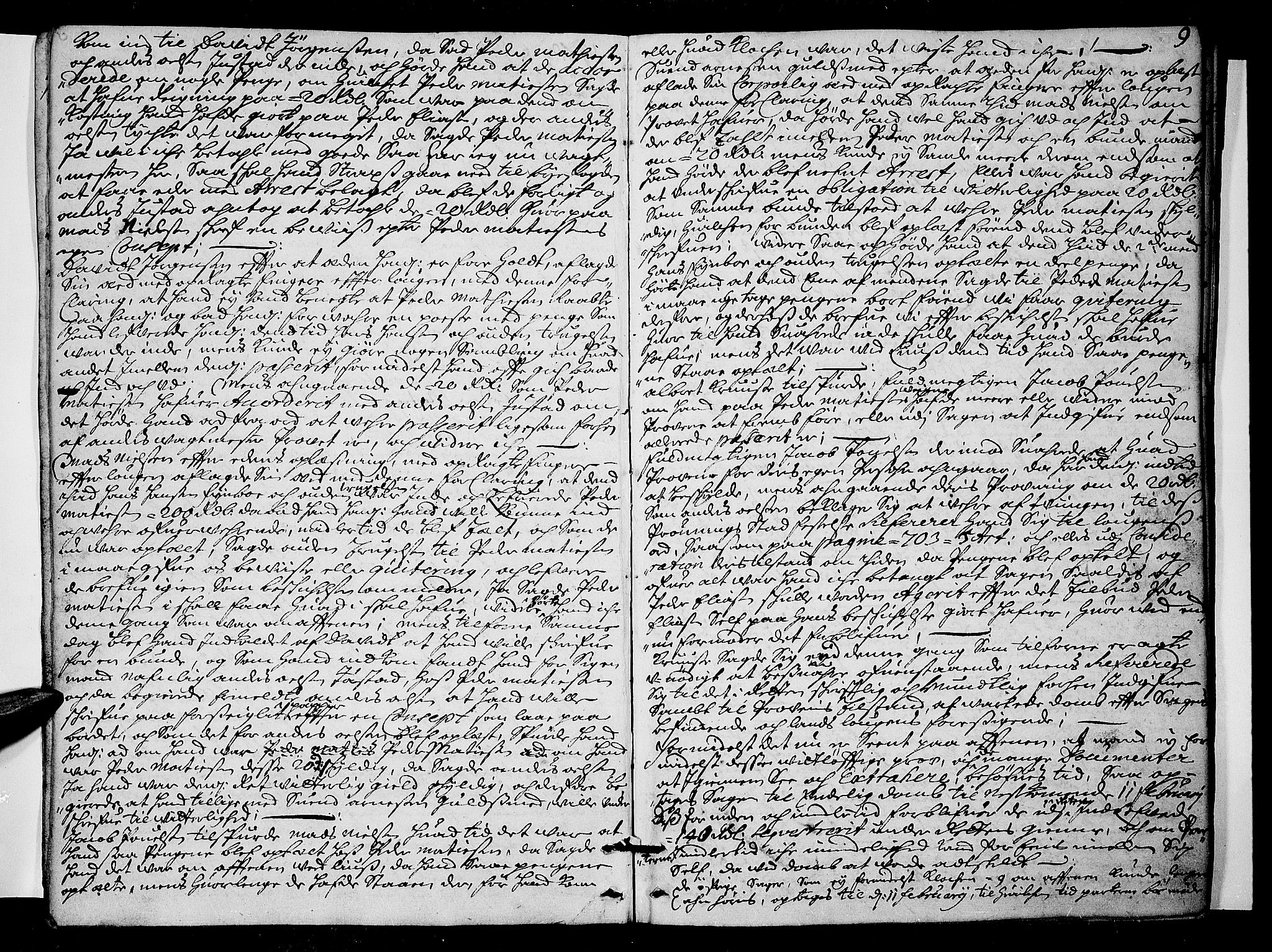 Drammen byfogd, AV/SAKO-A-222/F/Fa/L0026: Tingbok for Bragernes, 1697-1698, p. 8b-9a