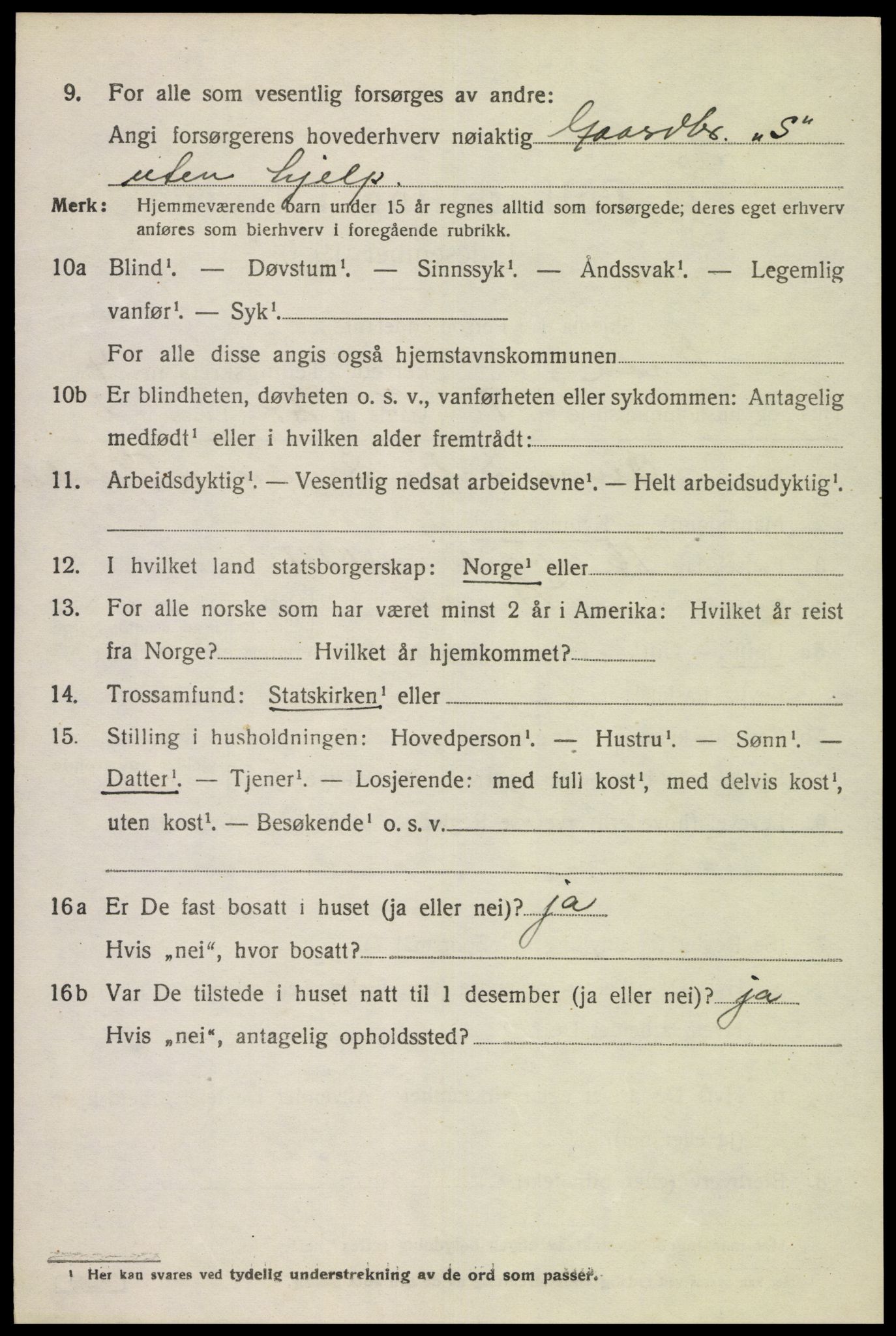 SAK, 1920 census for Herad, 1920, p. 1755