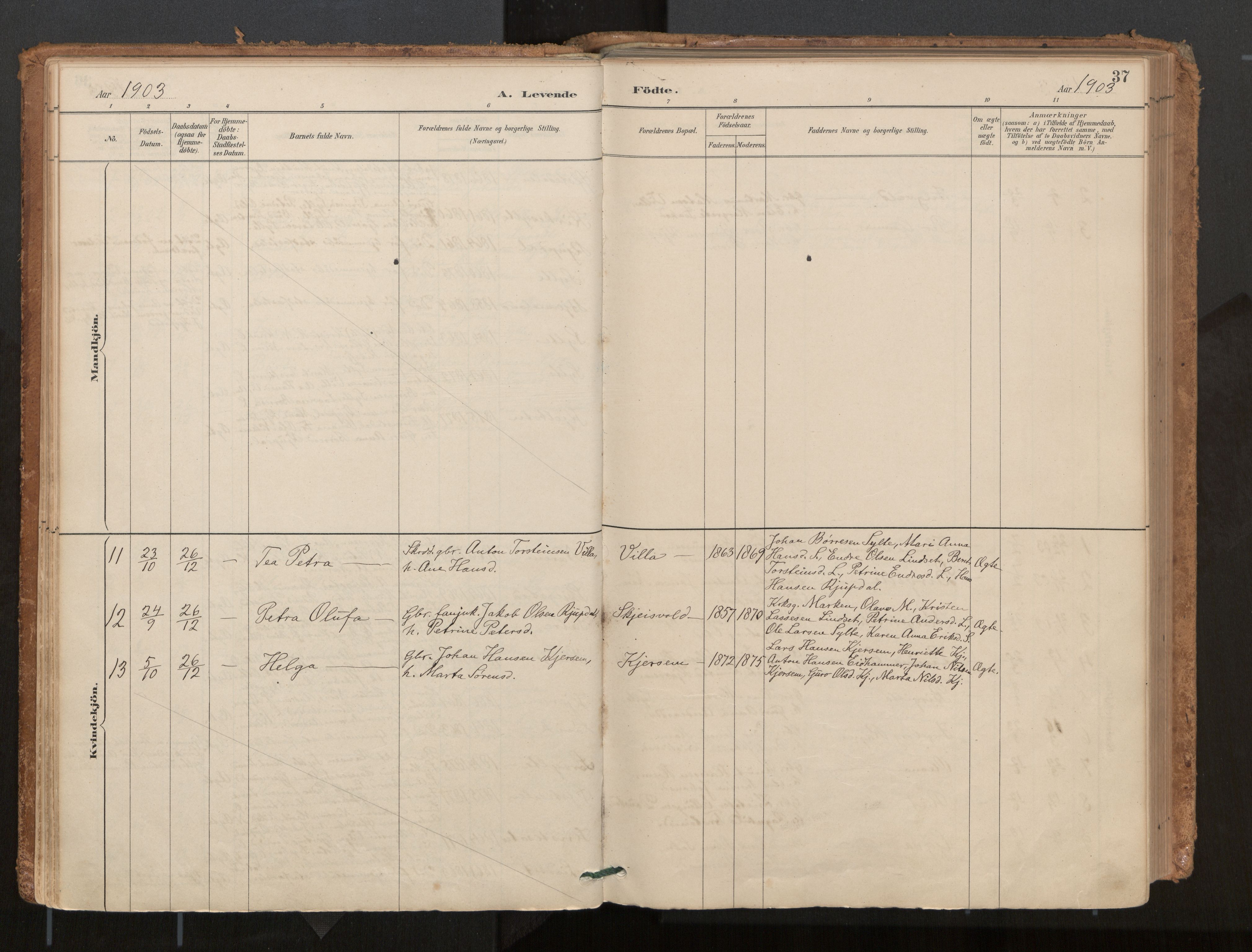 Ministerialprotokoller, klokkerbøker og fødselsregistre - Møre og Romsdal, AV/SAT-A-1454/541/L0545a: Parish register (official) no. 541A03, 1887-1912, p. 37