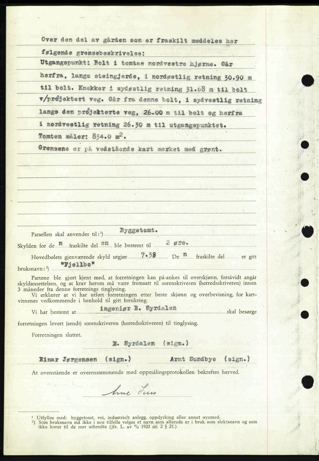 Nedenes sorenskriveri, AV/SAK-1221-0006/G/Gb/Gba/L0055: Mortgage book no. A7, 1946-1946, Diary no: : 916/1946