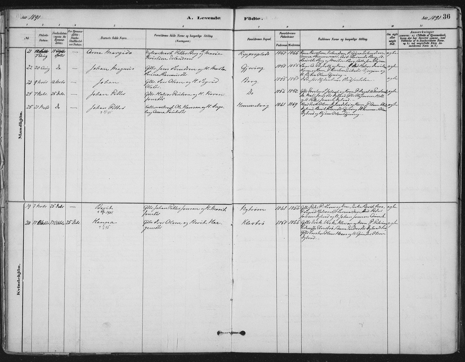 Ministerialprotokoller, klokkerbøker og fødselsregistre - Nord-Trøndelag, SAT/A-1458/710/L0095: Parish register (official) no. 710A01, 1880-1914, p. 36