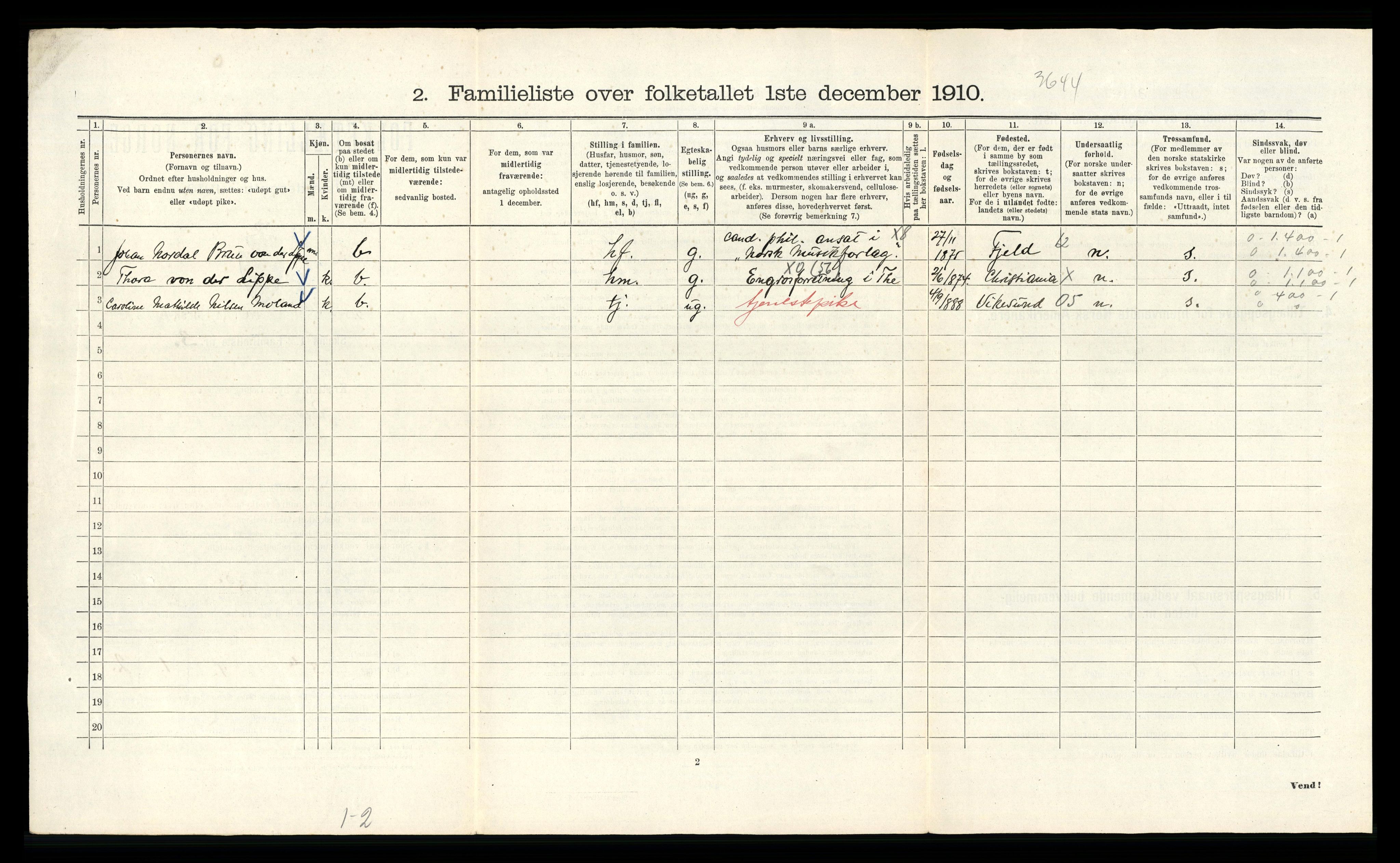 RA, 1910 census for Kristiania, 1910, p. 80442