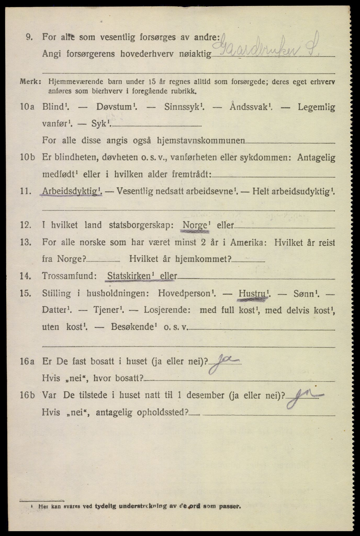 SAK, 1920 census for Åseral, 1920, p. 1755