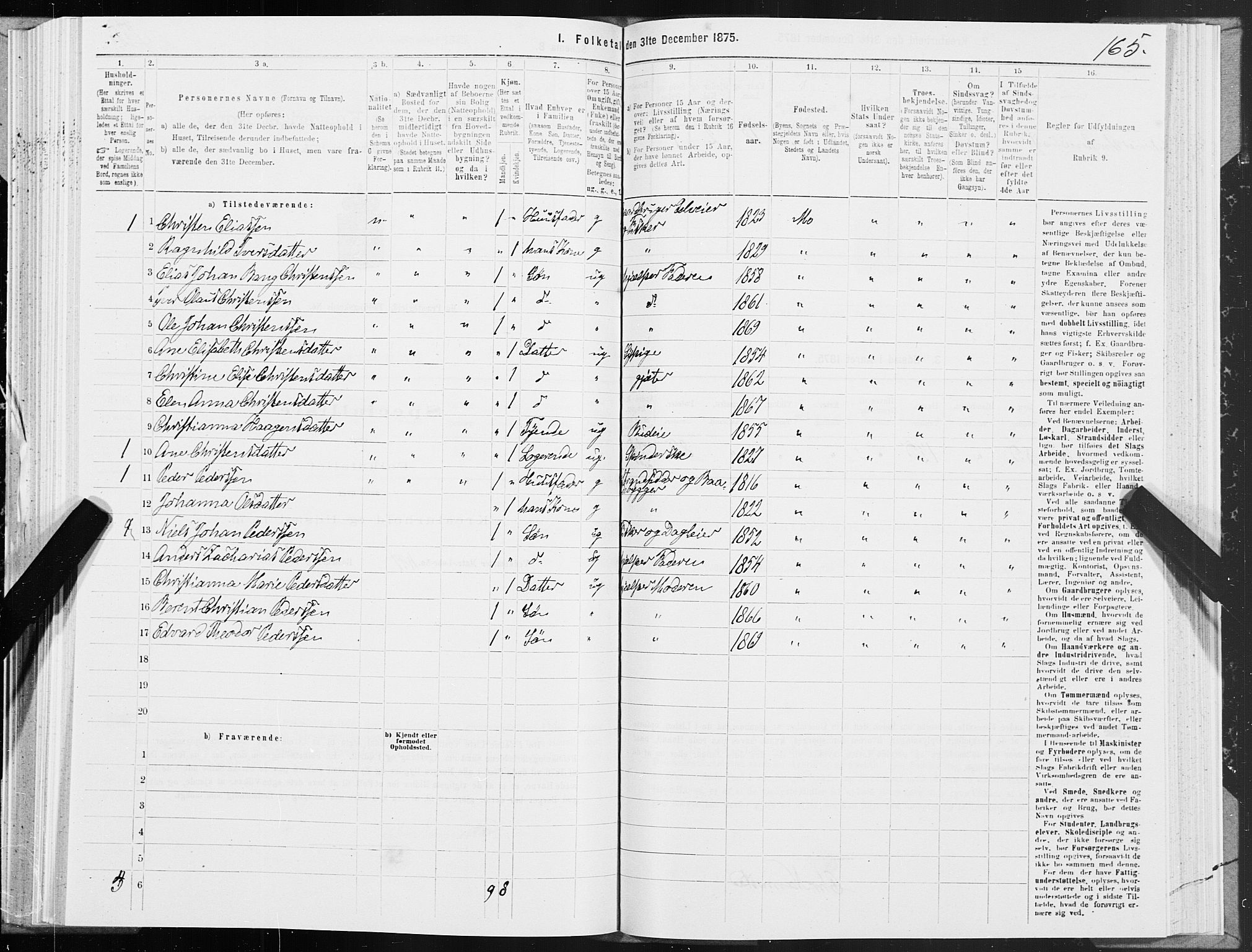 SAT, 1875 census for 1833P Mo, 1875, p. 1165