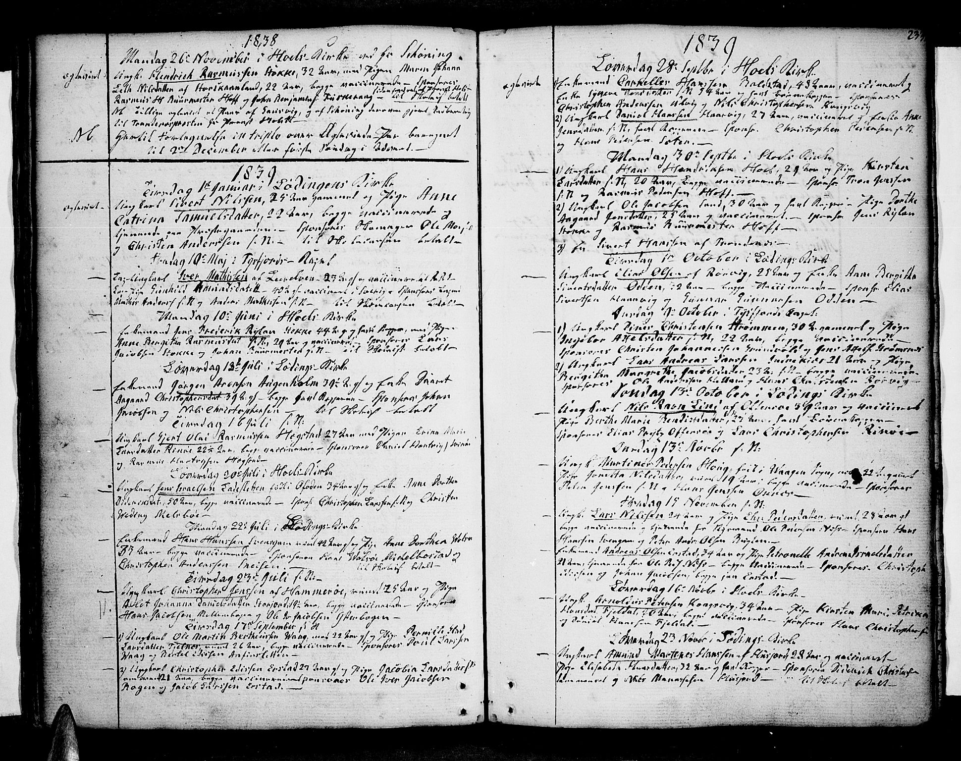 Ministerialprotokoller, klokkerbøker og fødselsregistre - Nordland, SAT/A-1459/872/L1032: Parish register (official) no. 872A07, 1787-1840, p. 233