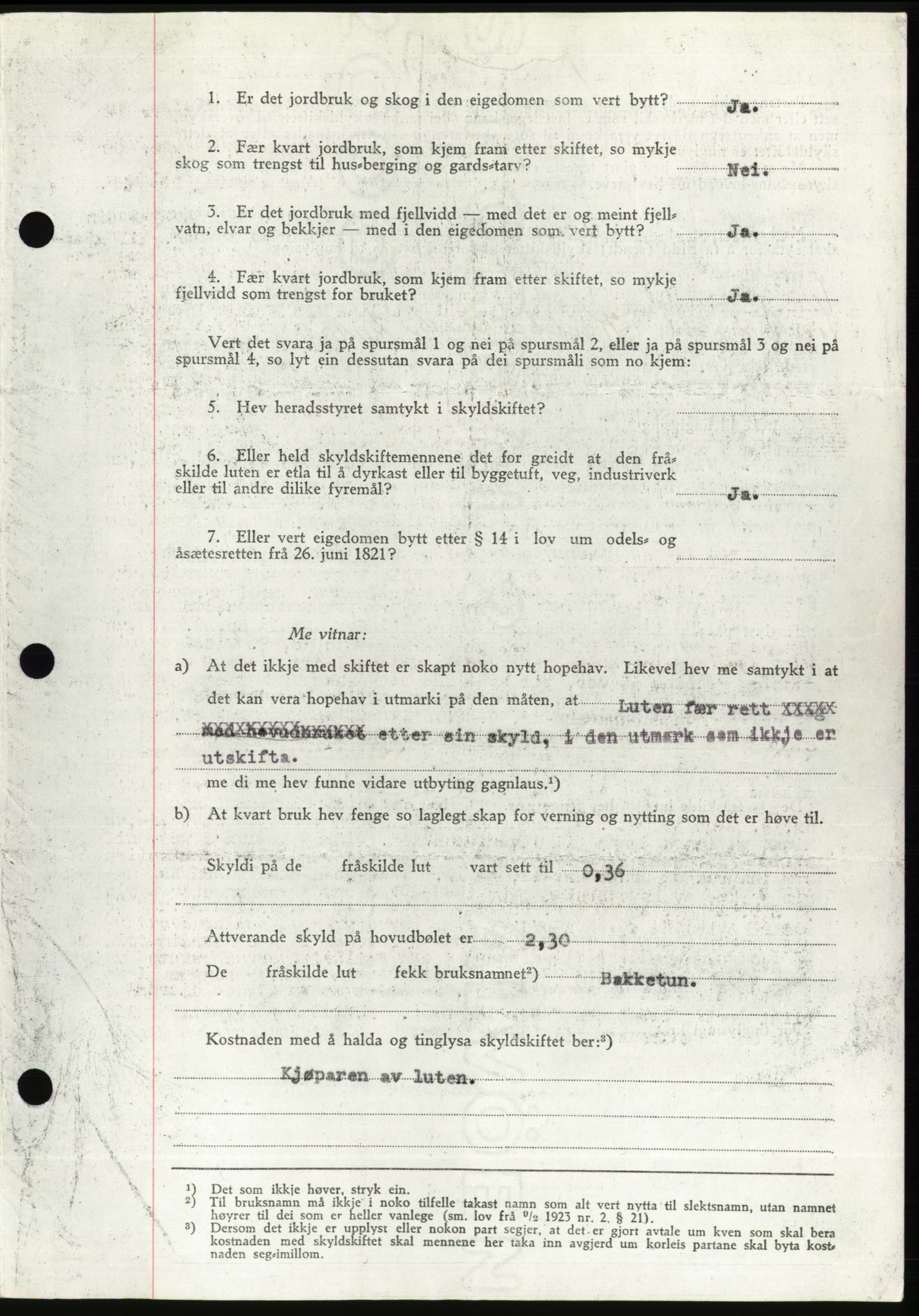 Søre Sunnmøre sorenskriveri, AV/SAT-A-4122/1/2/2C/L0078: Mortgage book no. 4A, 1946-1946, Diary no: : 152/1946