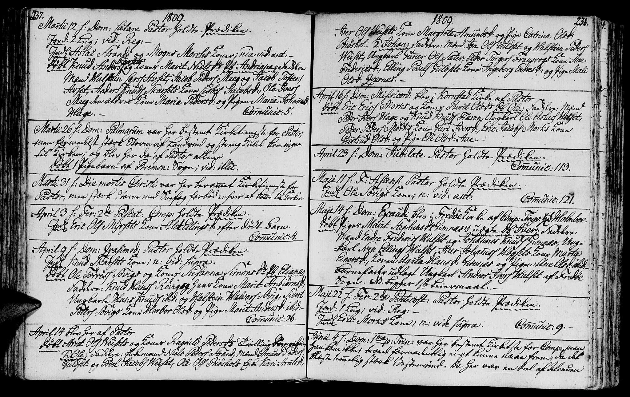 Ministerialprotokoller, klokkerbøker og fødselsregistre - Møre og Romsdal, AV/SAT-A-1454/568/L0799: Parish register (official) no. 568A08, 1780-1819, p. 237-238