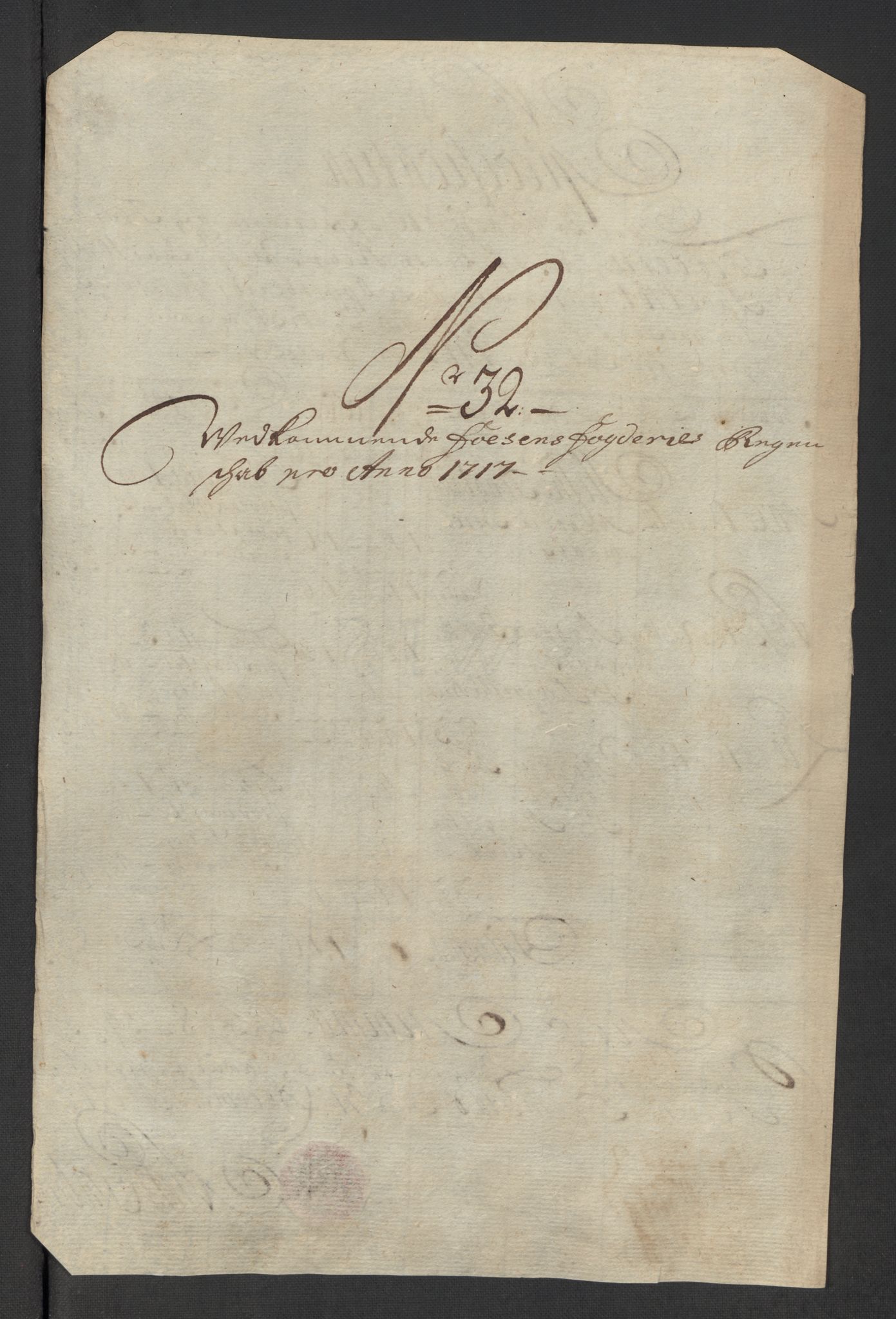 Rentekammeret inntil 1814, Reviderte regnskaper, Fogderegnskap, RA/EA-4092/R57/L3865: Fogderegnskap Fosen, 1717, p. 218