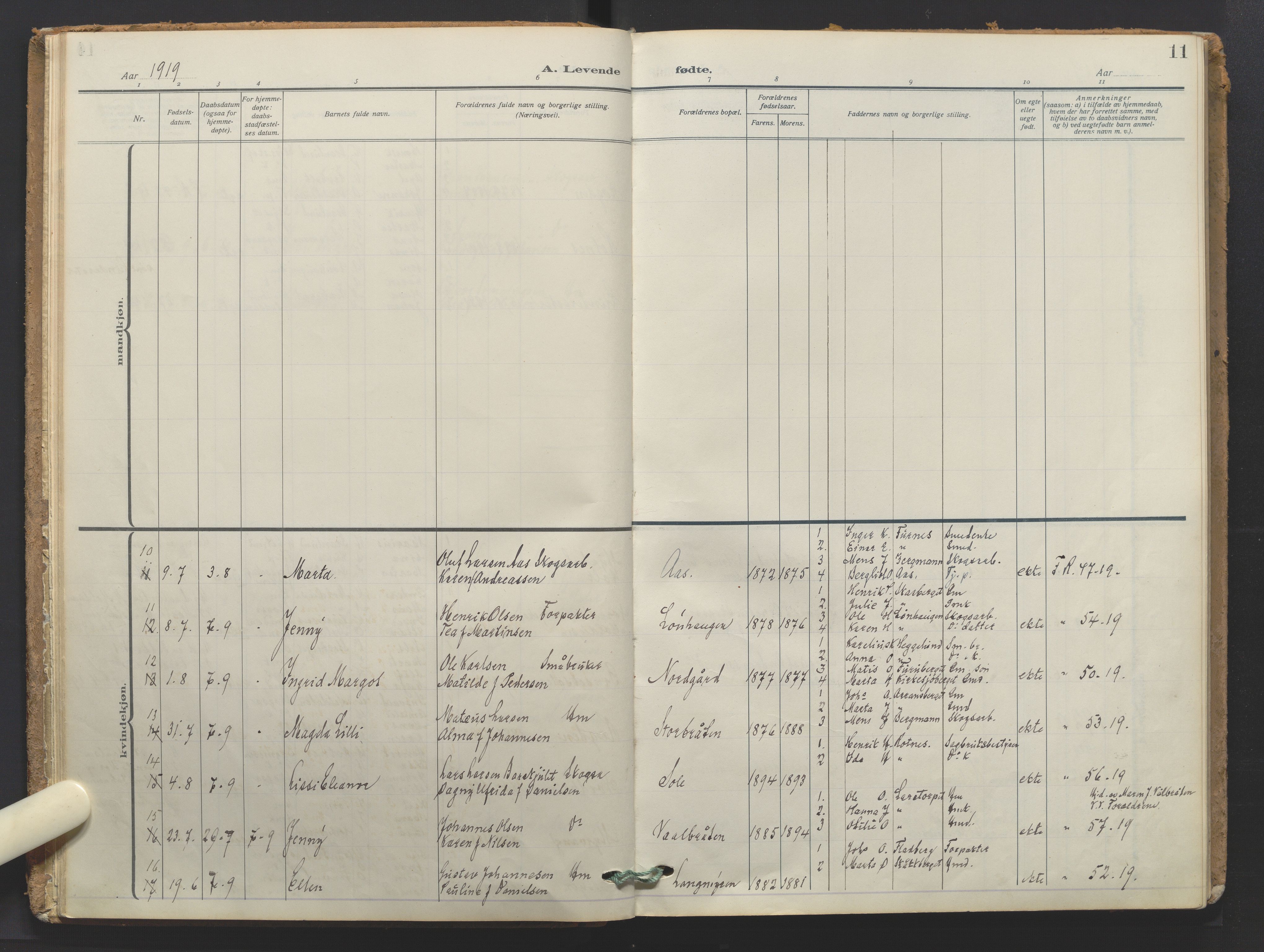 Grue prestekontor, AV/SAH-PREST-036/H/Ha/Haa/L0016: Parish register (official) no. 16, 1916-1947, p. 11