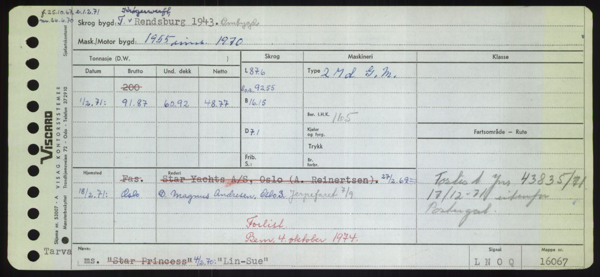 Sjøfartsdirektoratet med forløpere, Skipsmålingen, RA/S-1627/H/Hd/L0023: Fartøy, Lia-Løv, p. 93