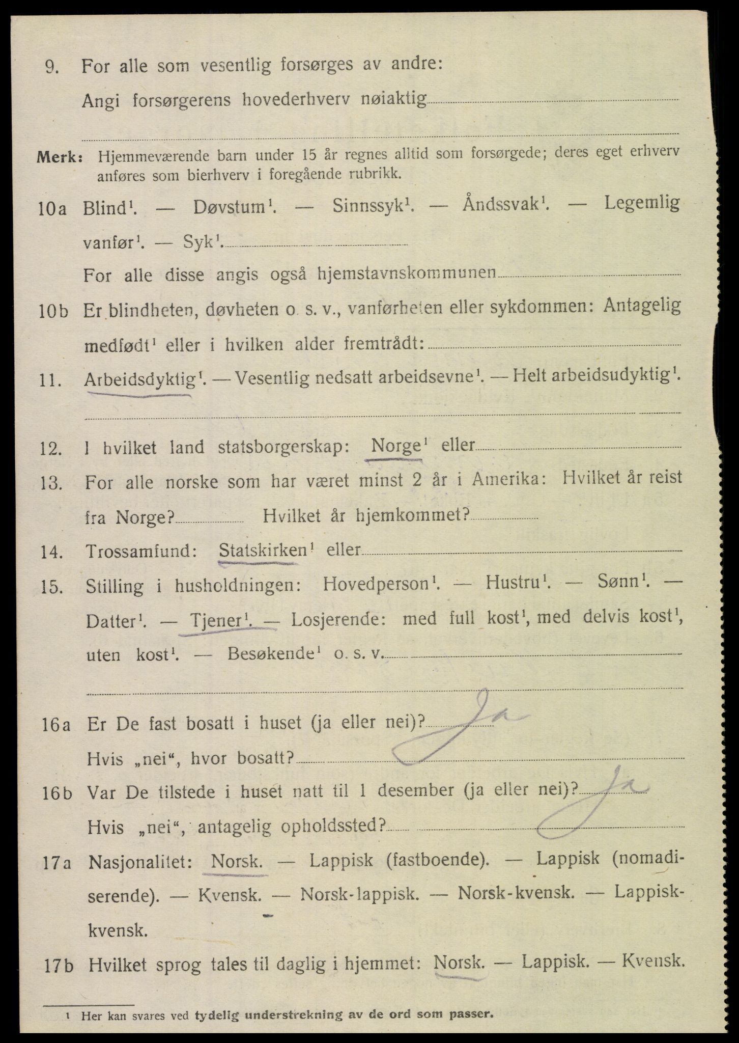 SAT, 1920 census for Sørfold, 1920, p. 5646