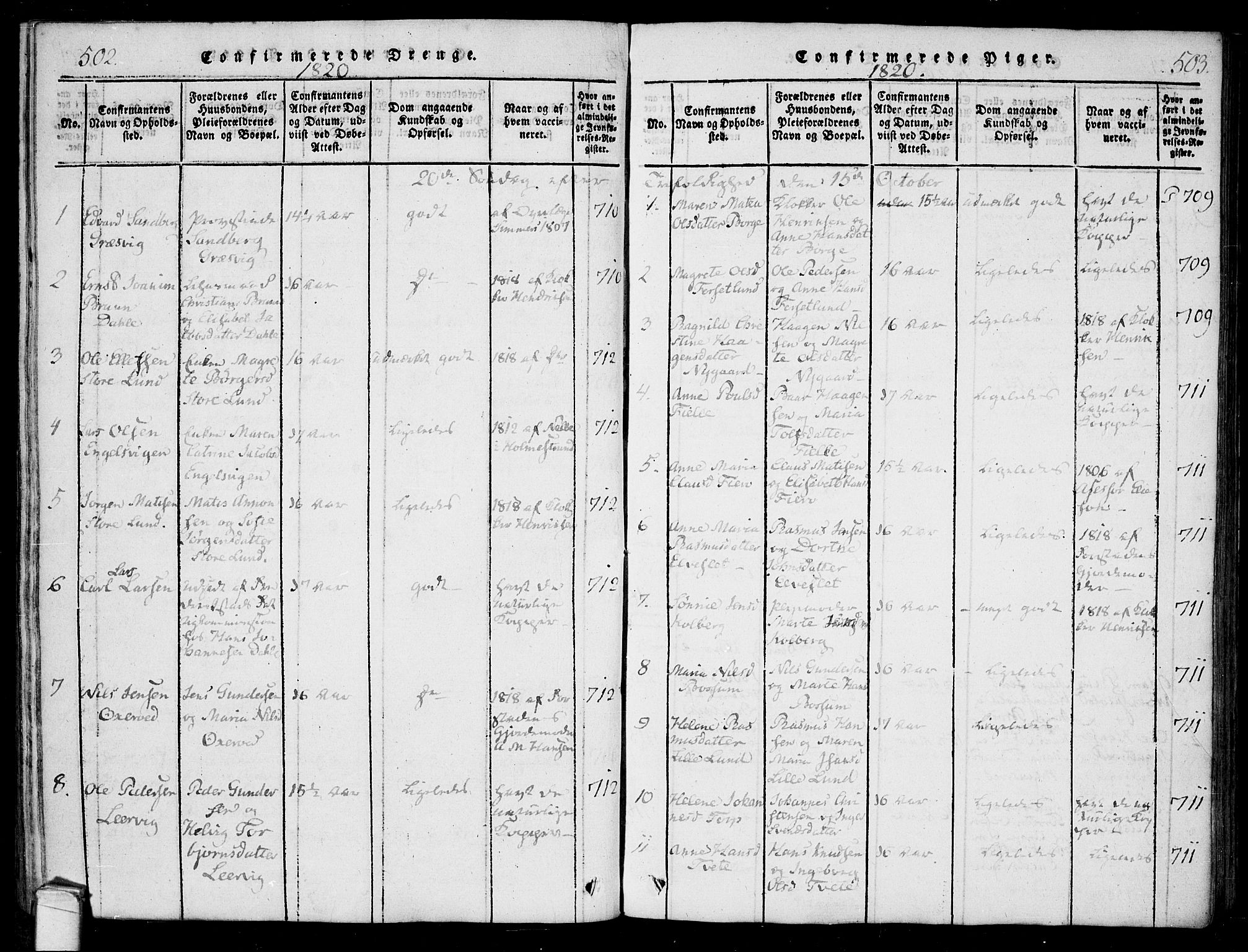 Onsøy prestekontor Kirkebøker, AV/SAO-A-10914/F/Fa/L0002: Parish register (official) no. I 2, 1814-1840, p. 502-503
