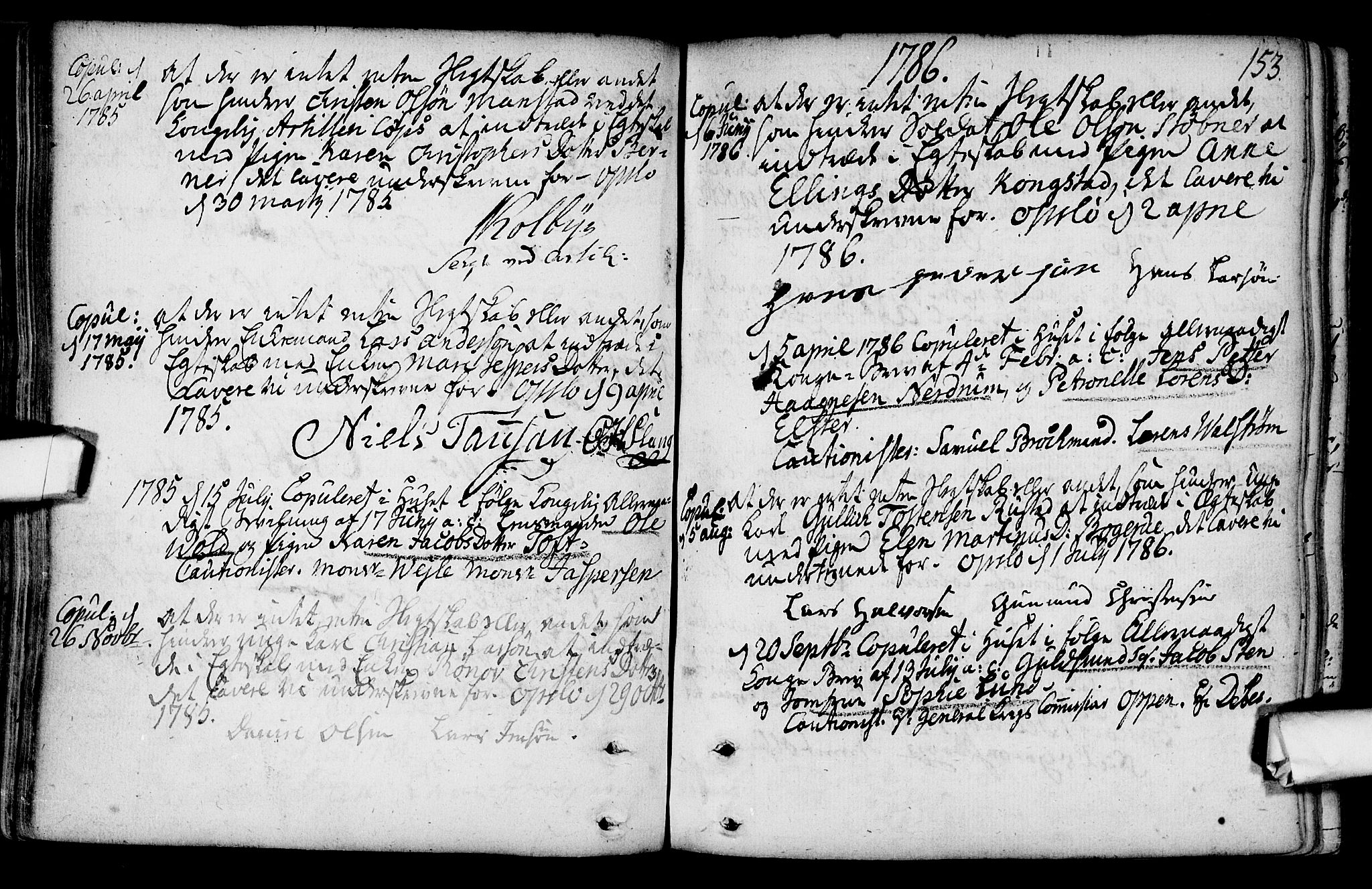 Gamlebyen prestekontor Kirkebøker, SAO/A-10884/F/Fa/L0001: Parish register (official) no. 1, 1734-1818, p. 153