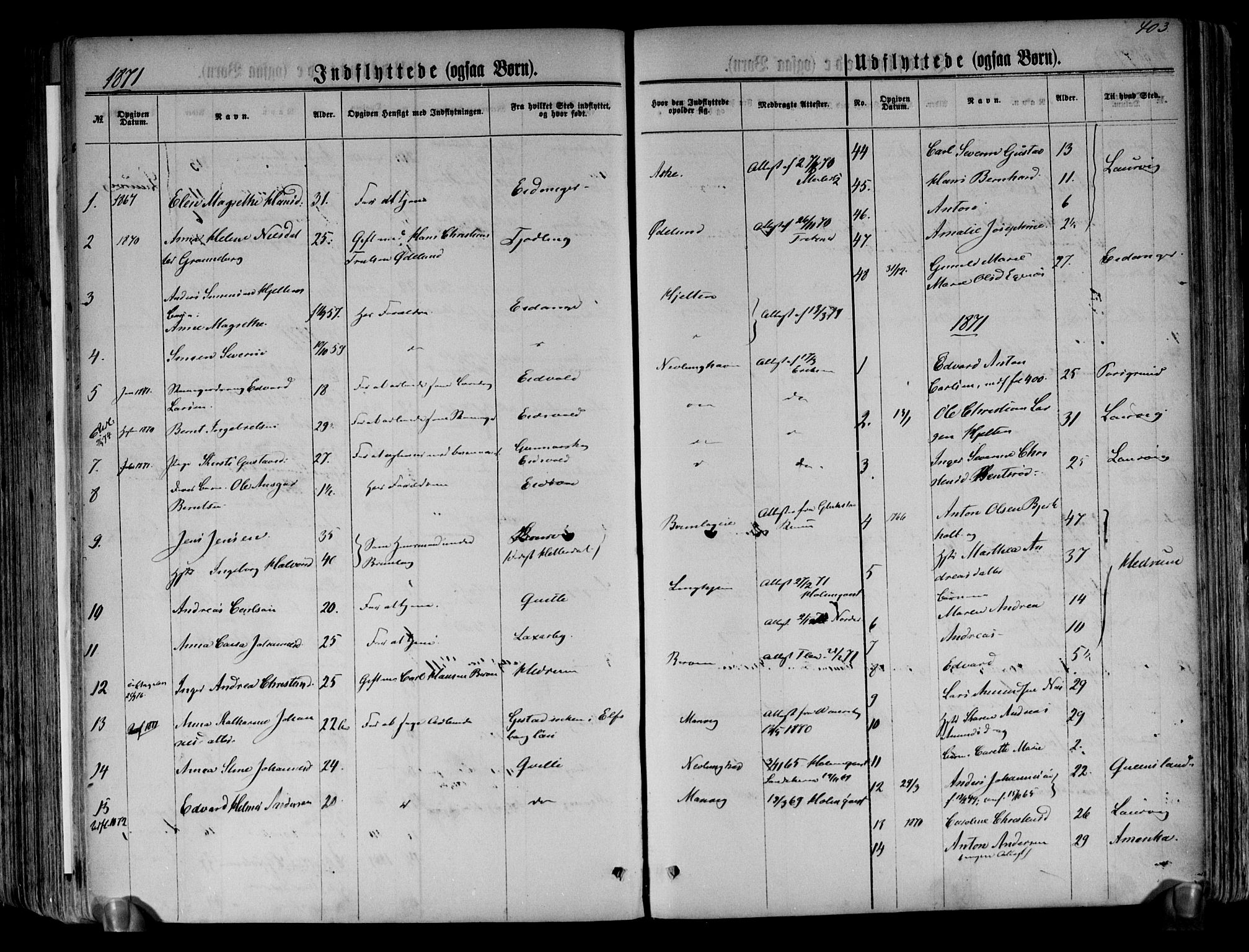 Brunlanes kirkebøker, SAKO/A-342/F/Fa/L0005: Parish register (official) no. I 5, 1862-1877, p. 403