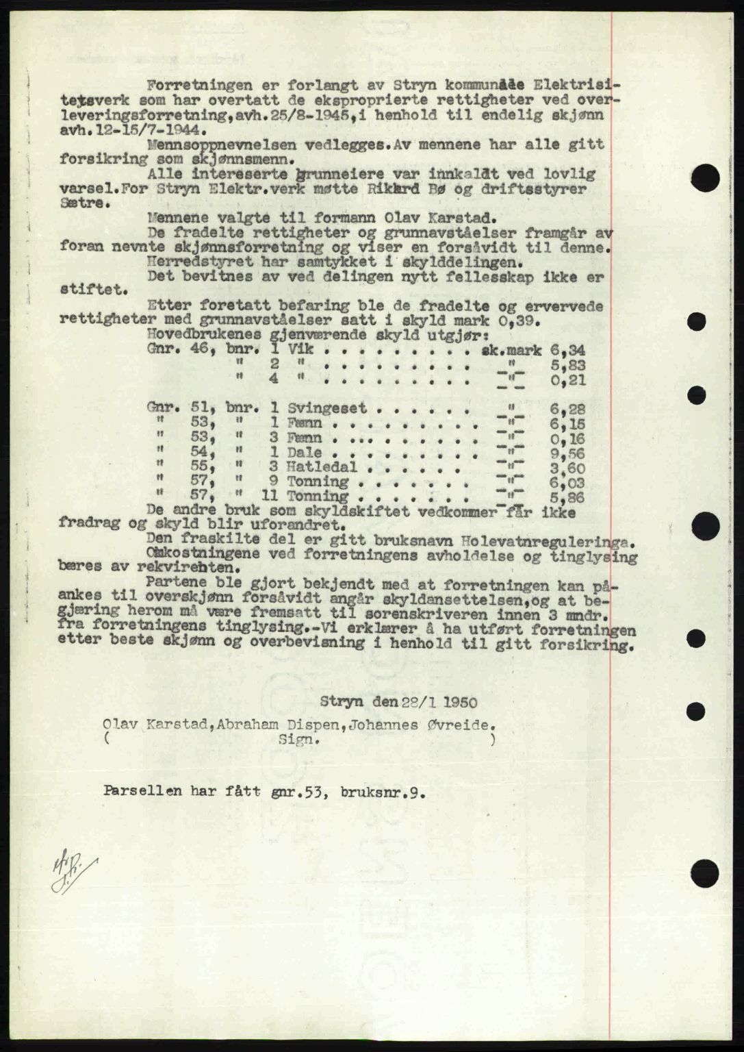 Nordfjord sorenskriveri, SAB/A-2801/02/02b/02bj/L0016a: Mortgage book no. A16 I, 1949-1950, Diary no: : 171/1950