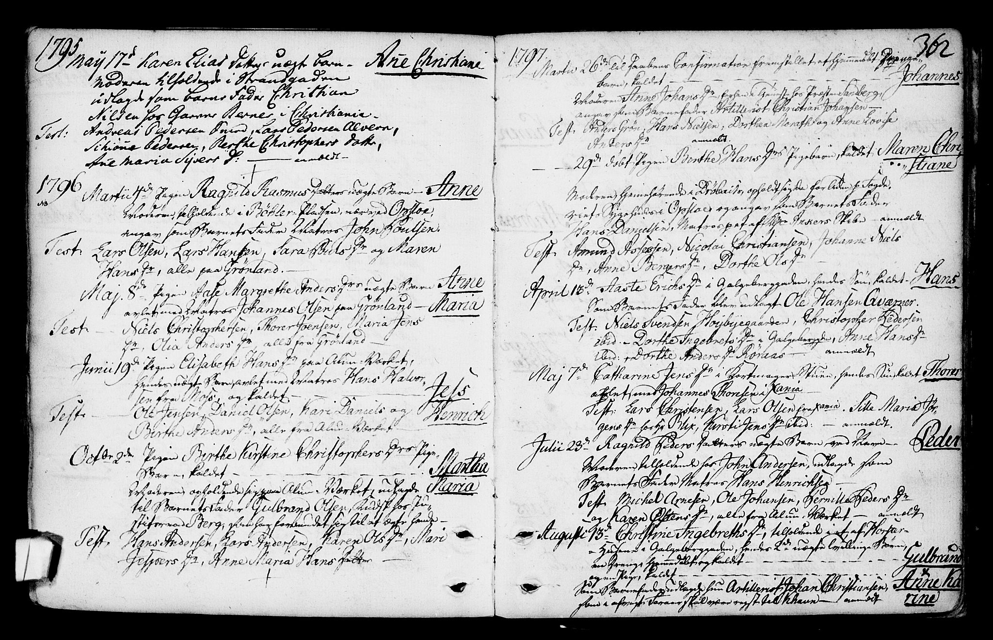 Gamlebyen prestekontor Kirkebøker, SAO/A-10884/F/Fa/L0001: Parish register (official) no. 1, 1734-1818, p. 362