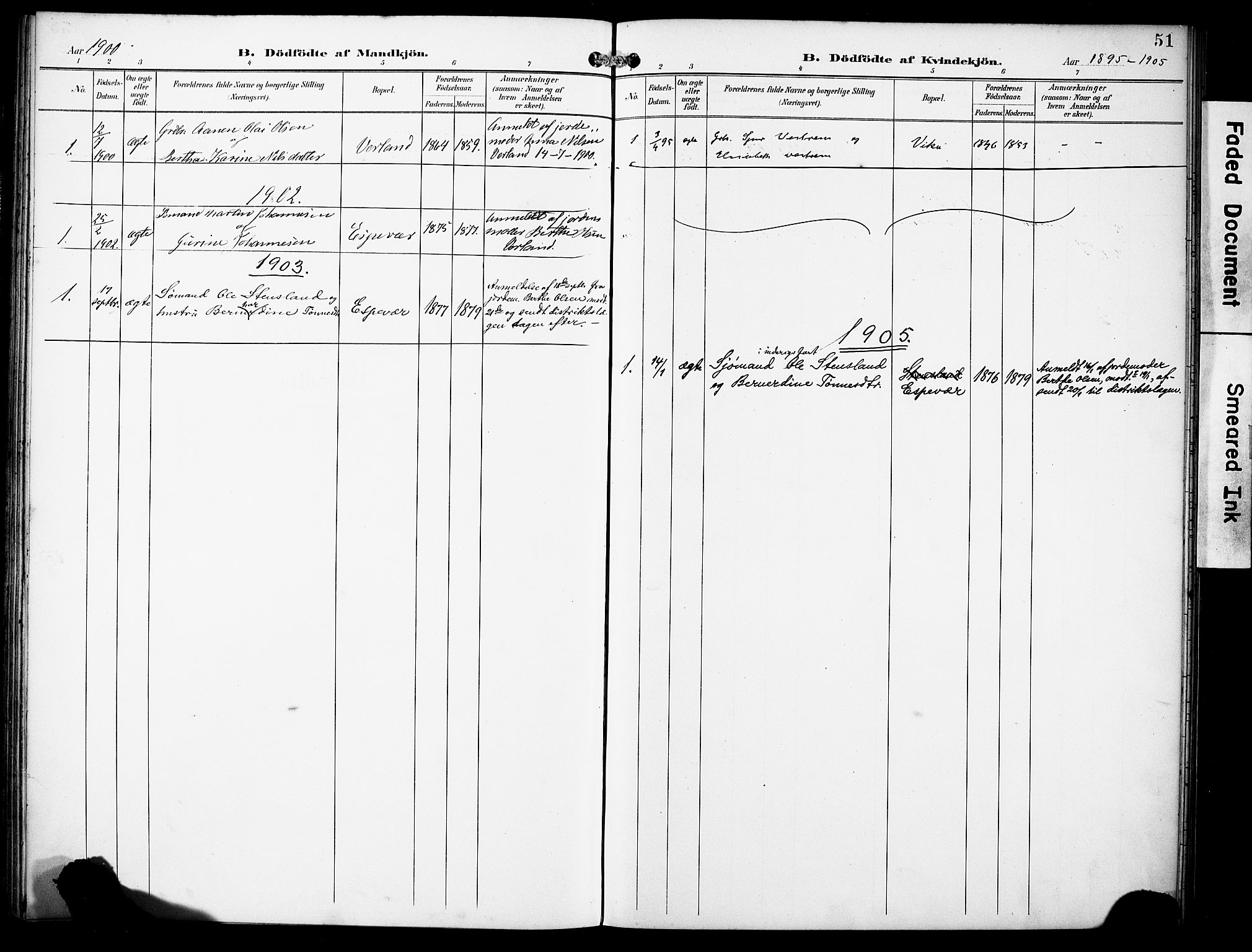 Finnås sokneprestembete, SAB/A-99925/H/Ha/Haa/Haad/L0002: Parish register (official) no. D 2, 1895-1906, p. 51
