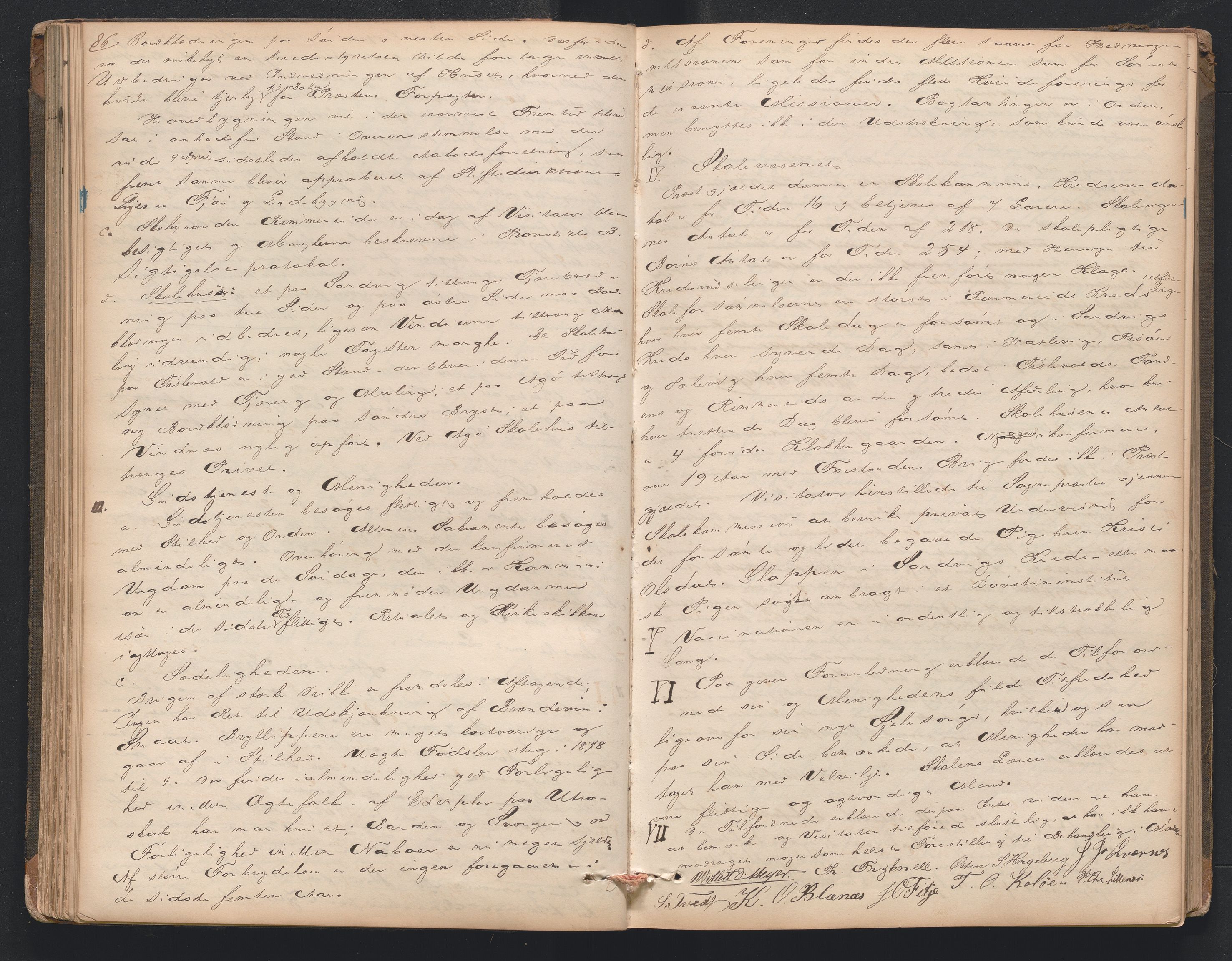 Nordre Sunnhordland prosti, AV/SAB-A-99912/F/L0001: Visitasprotokoll , 1860-1959, p. 86