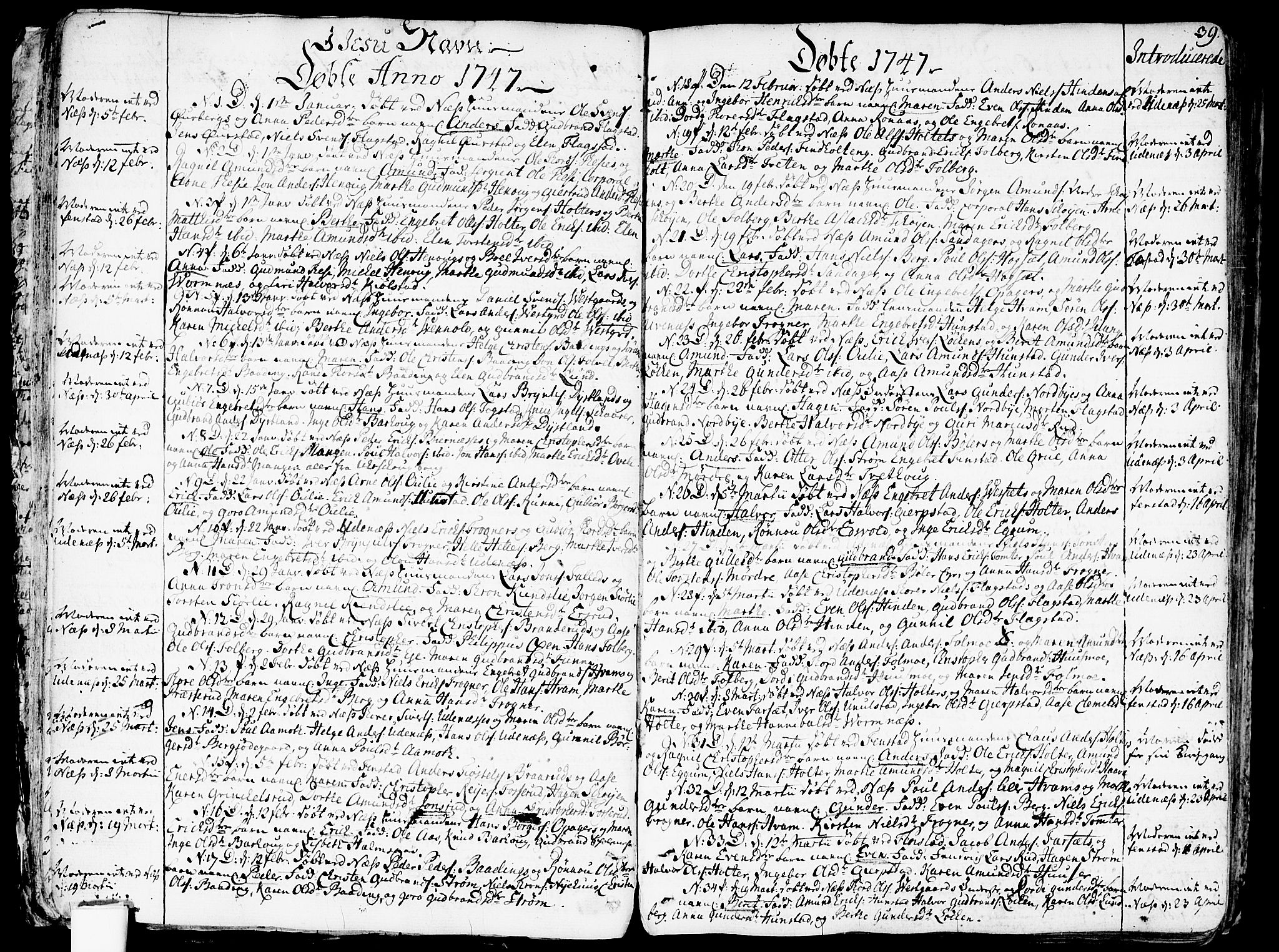 Nes prestekontor Kirkebøker, SAO/A-10410/F/Fa/L0003: Parish register (official) no. I 3, 1734-1781, p. 39