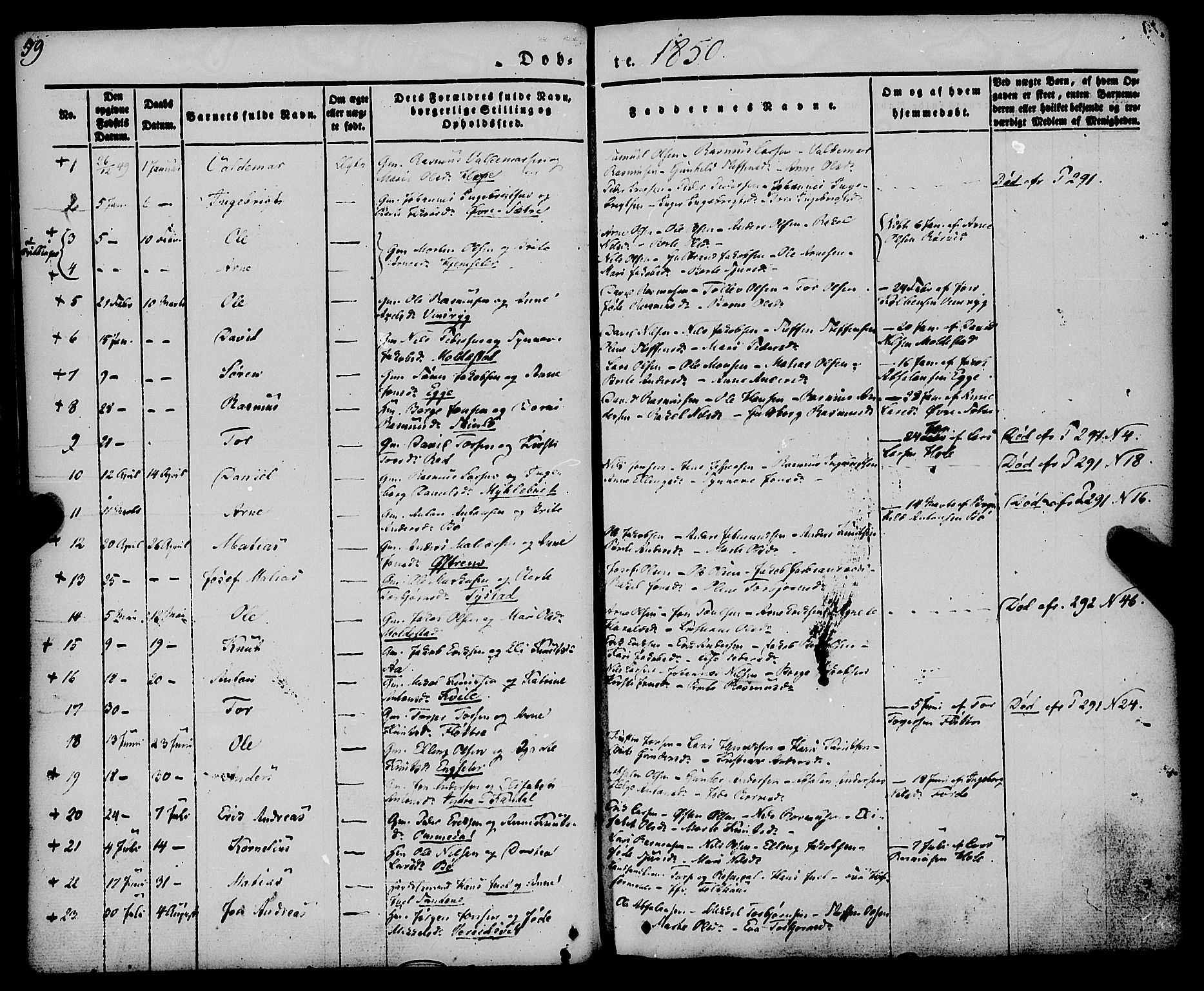Gloppen sokneprestembete, SAB/A-80101/H/Haa/Haaa/L0008: Parish register (official) no. A 8, 1837-1855, p. 39
