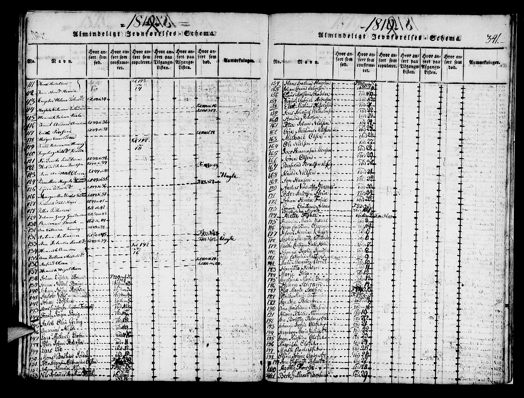 Korskirken sokneprestembete, AV/SAB-A-76101/H/Haa/L0013: Parish register (official) no. A 13, 1815-1822, p. 341