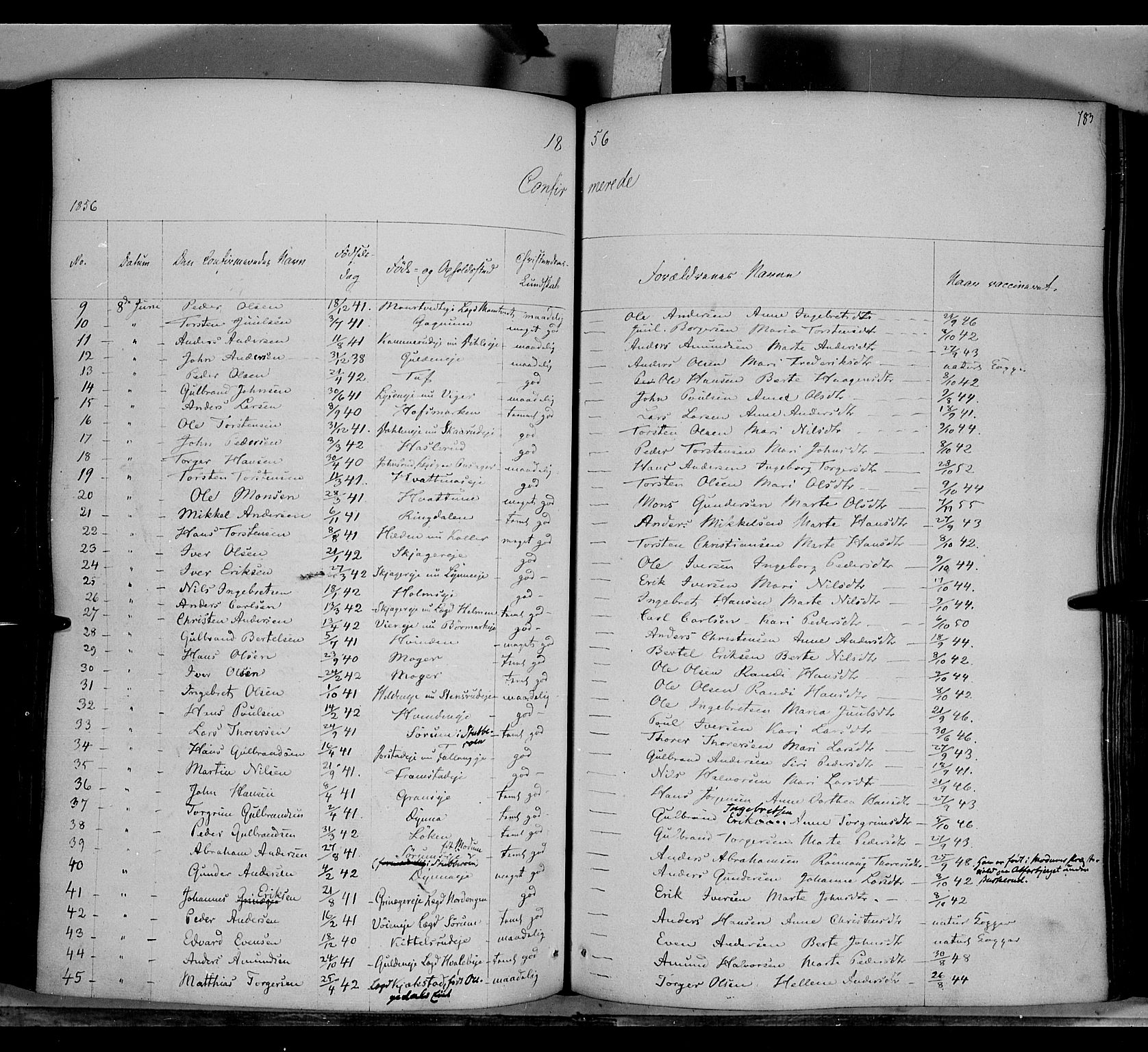 Gran prestekontor, AV/SAH-PREST-112/H/Ha/Haa/L0011: Parish register (official) no. 11, 1842-1856, p. 782-783