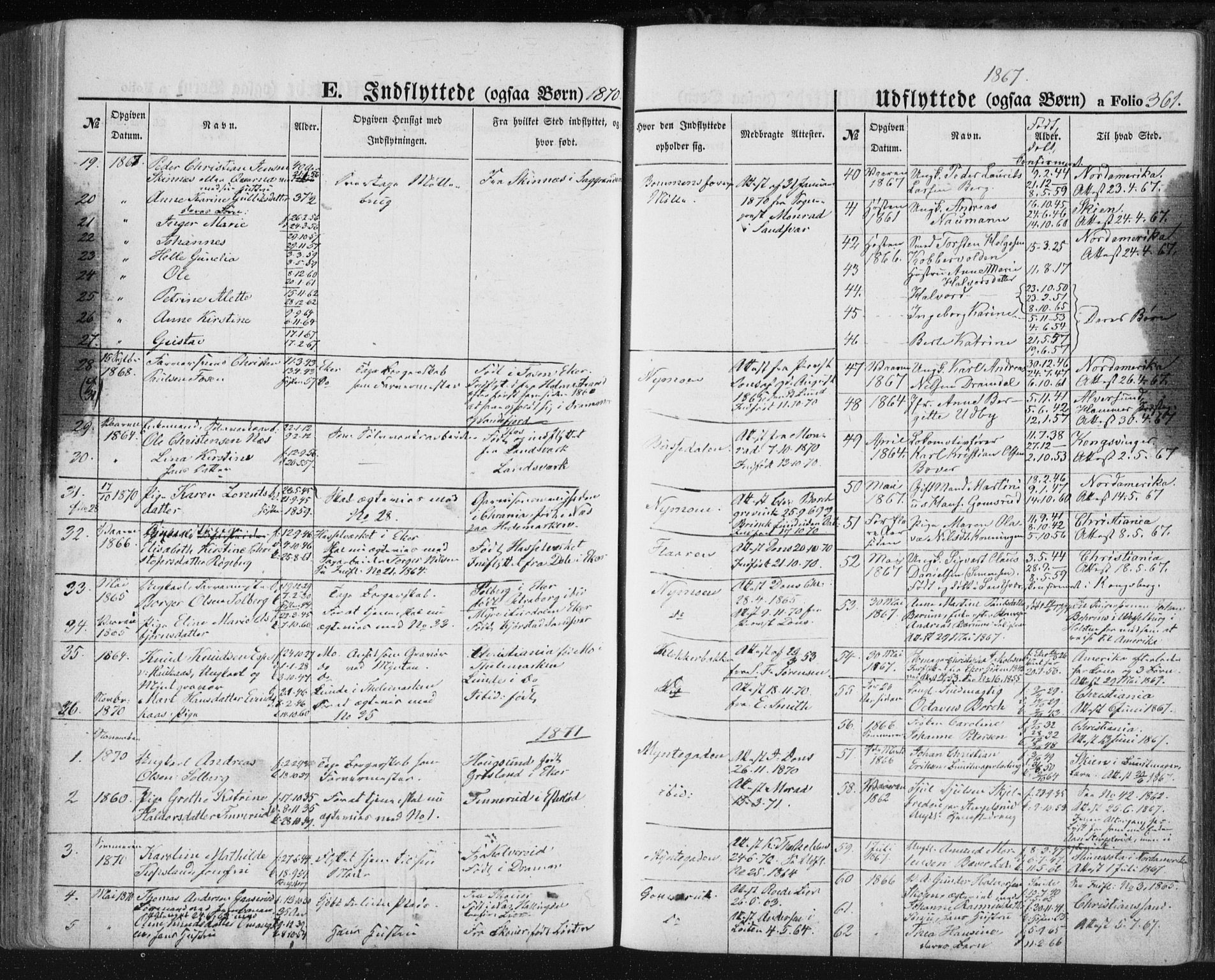 Kongsberg kirkebøker, SAKO/A-22/F/Fa/L0010: Parish register (official) no. I 10, 1859-1875, p. 361
