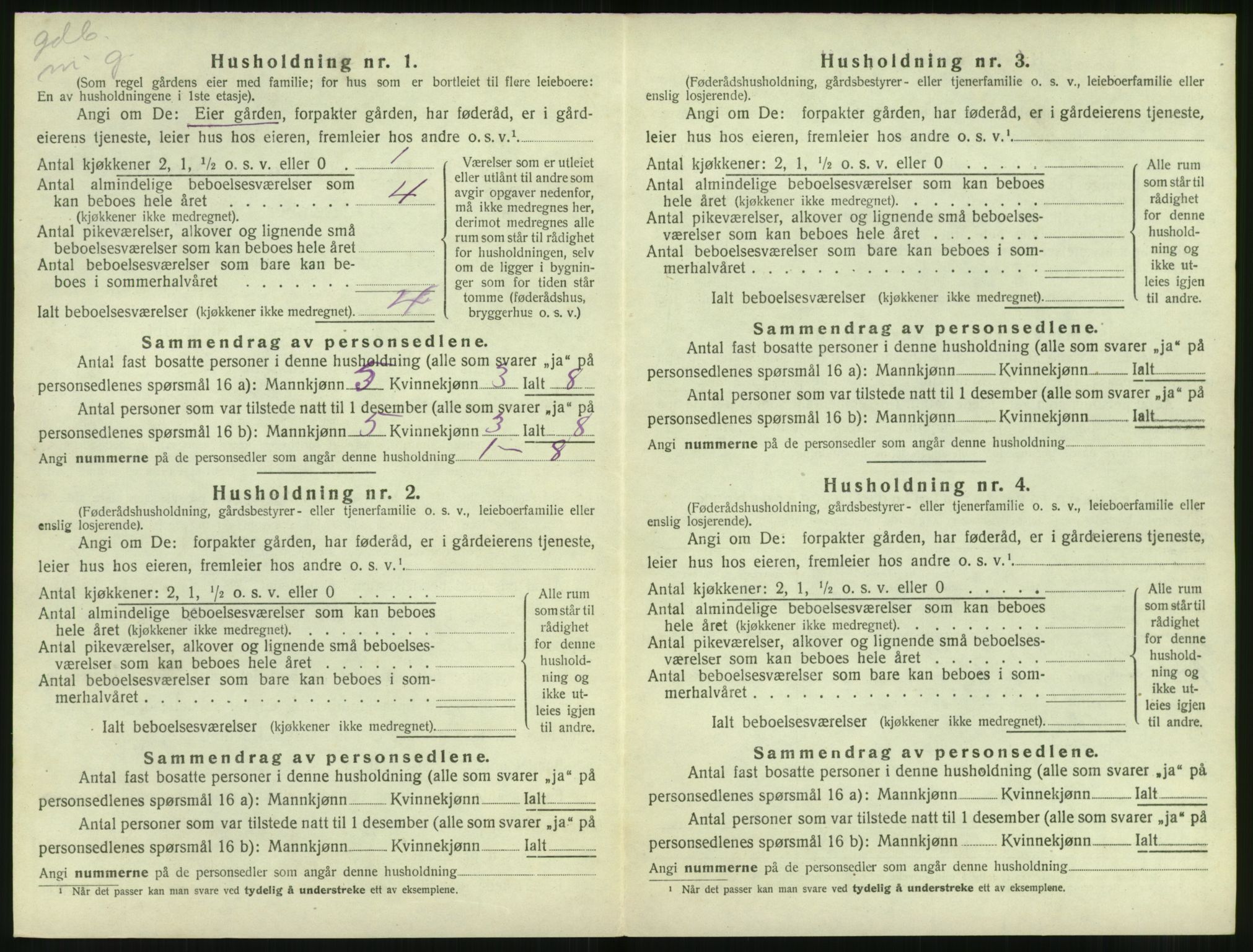 SAT, 1920 census for Sande (MR), 1920, p. 199