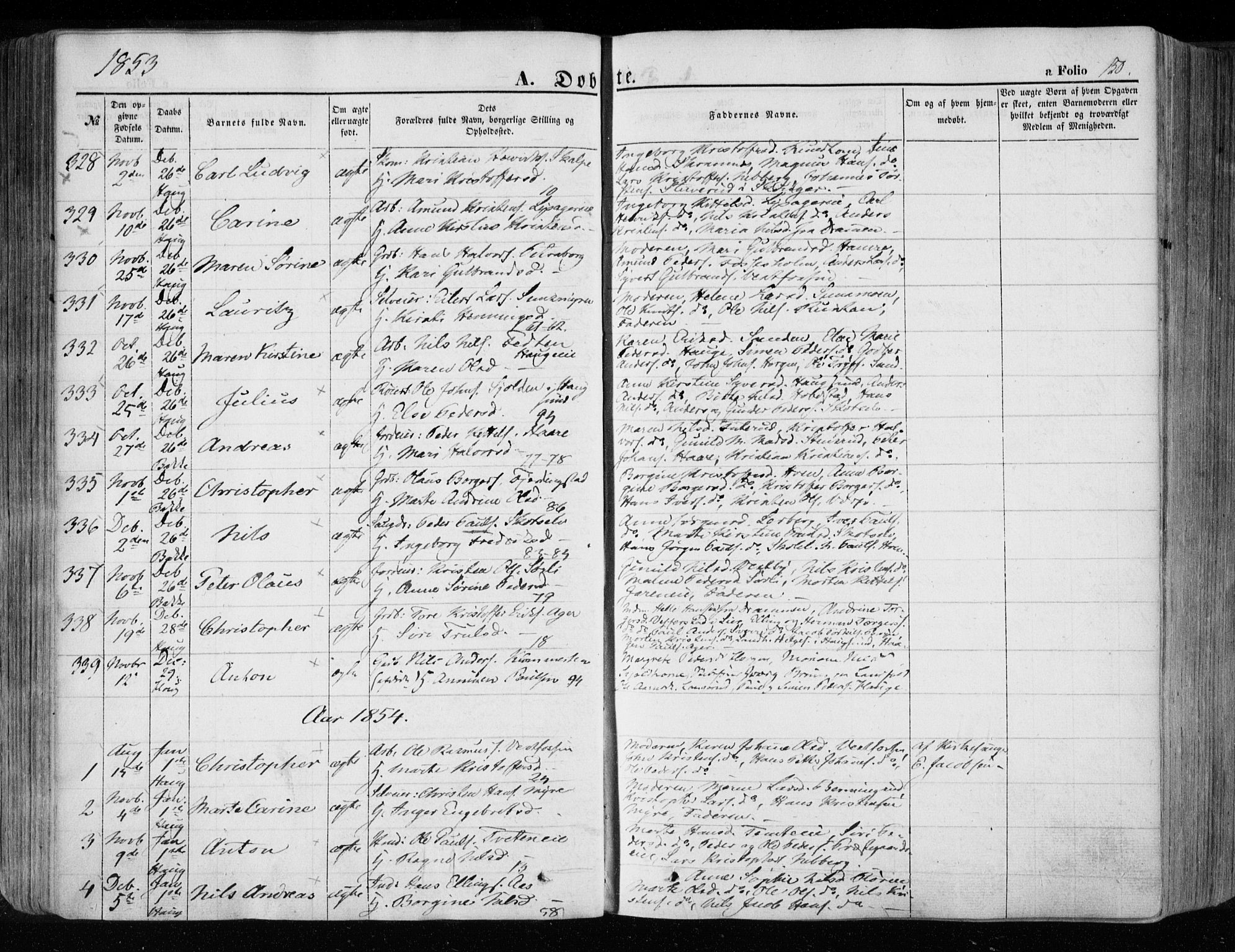 Eiker kirkebøker, SAKO/A-4/F/Fa/L0014: Parish register (official) no. I 14, 1846-1854, p. 150