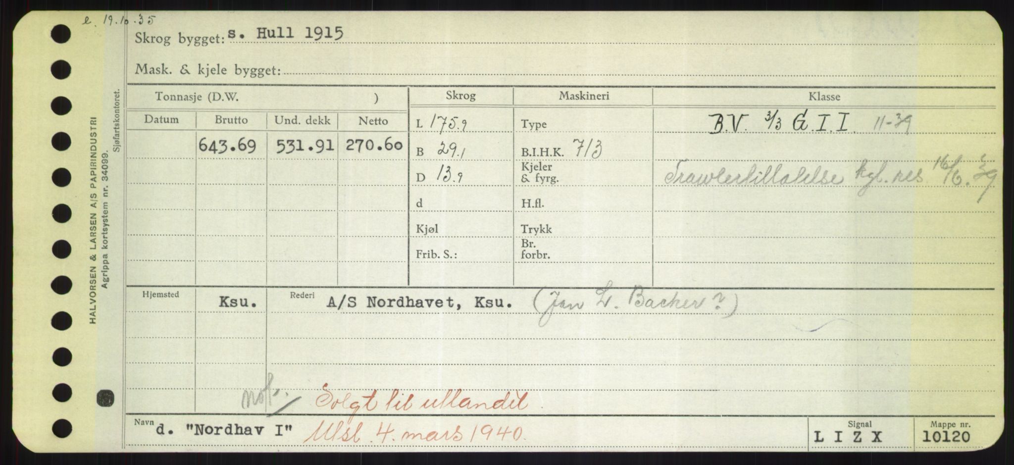 Sjøfartsdirektoratet med forløpere, Skipsmålingen, AV/RA-S-1627/H/Hd/L0026: Fartøy, N-Norhol, p. 471