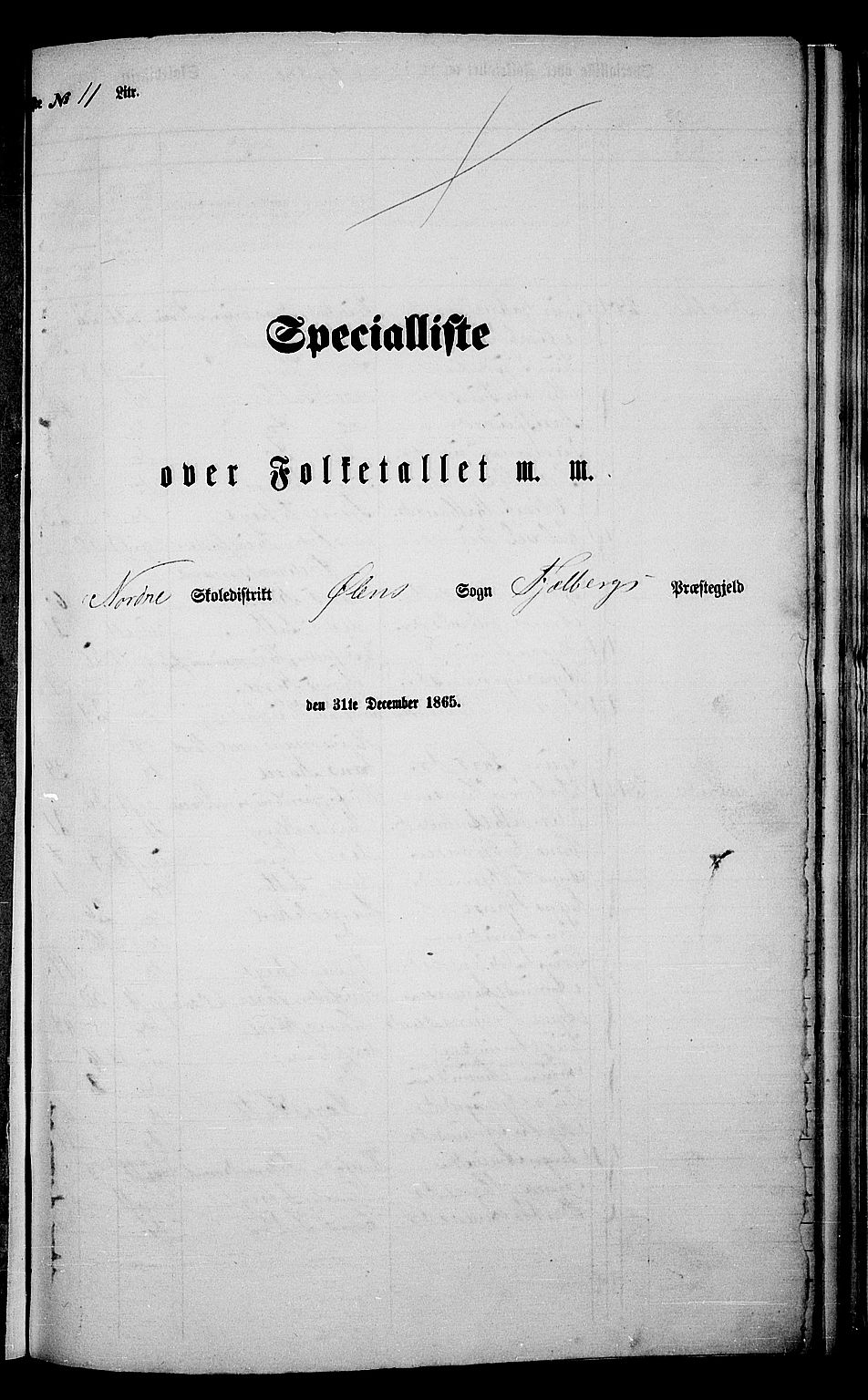 RA, 1865 census for Fjelberg, 1865, p. 157