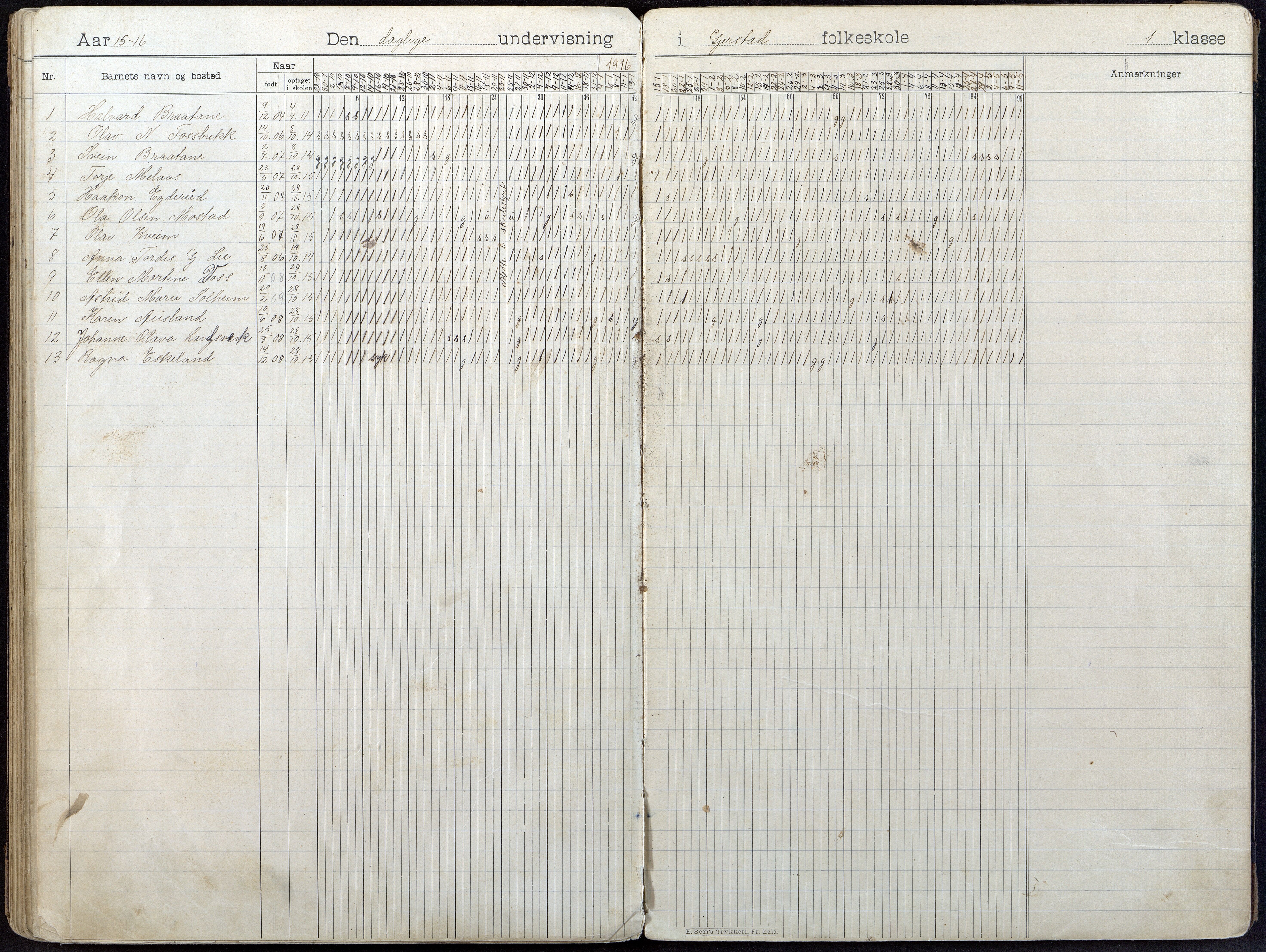 Gjerstad Kommune, Gjerstad Skole, AAKS/KA0911-550a/F01/L0009: Dagbok, 1902-1918