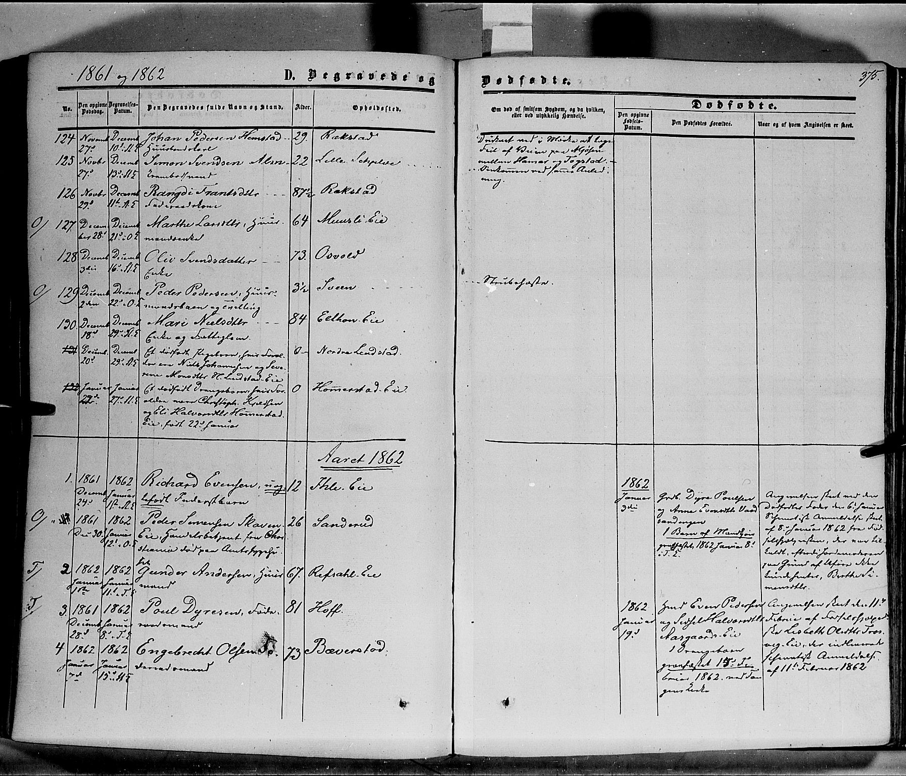 Stange prestekontor, SAH/PREST-002/K/L0012: Parish register (official) no. 12, 1852-1862, p. 375