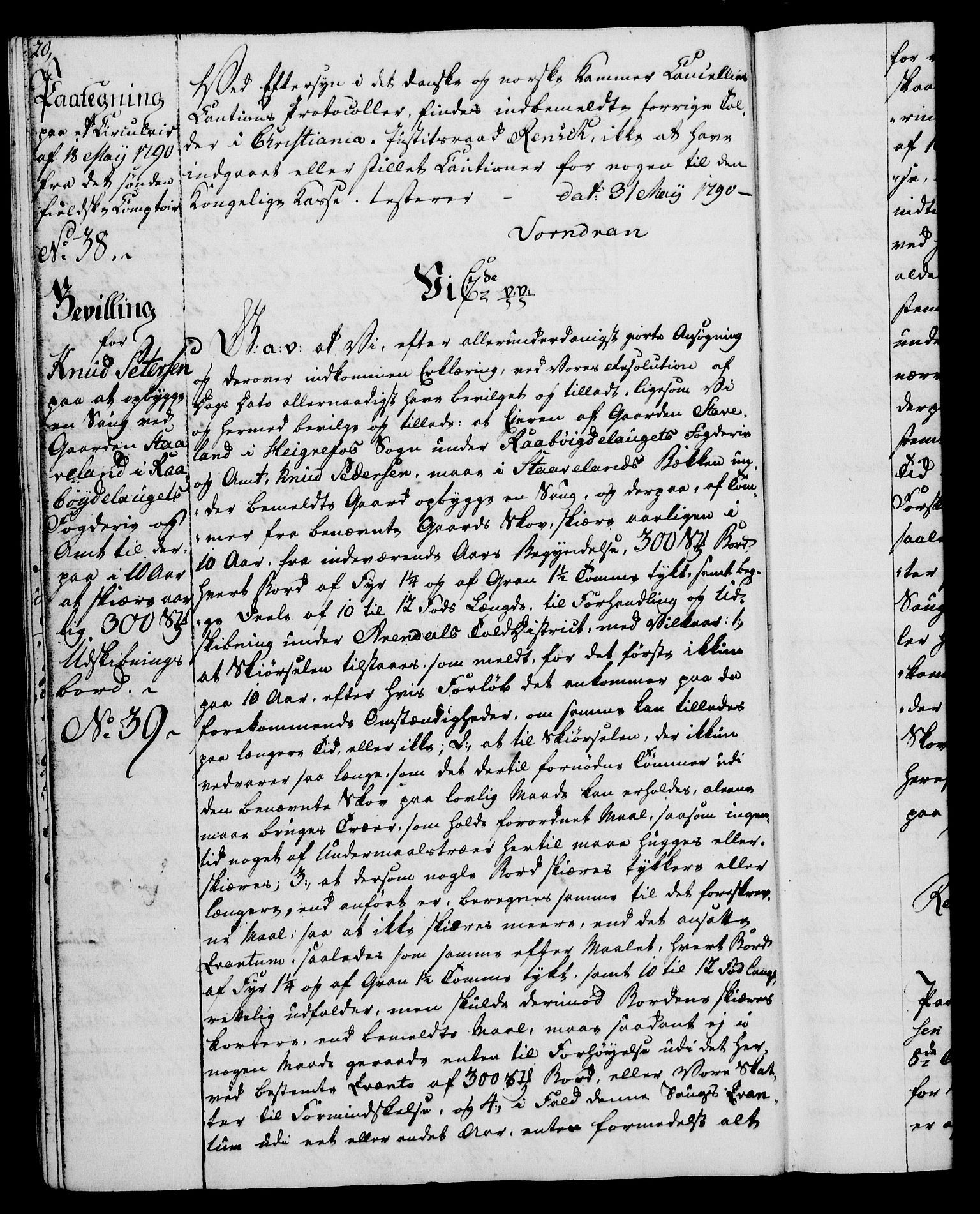 Rentekammeret, Kammerkanselliet, AV/RA-EA-3111/G/Gg/Gga/L0015: Norsk ekspedisjonsprotokoll med register (merket RK 53.15), 1790-1791, p. 20